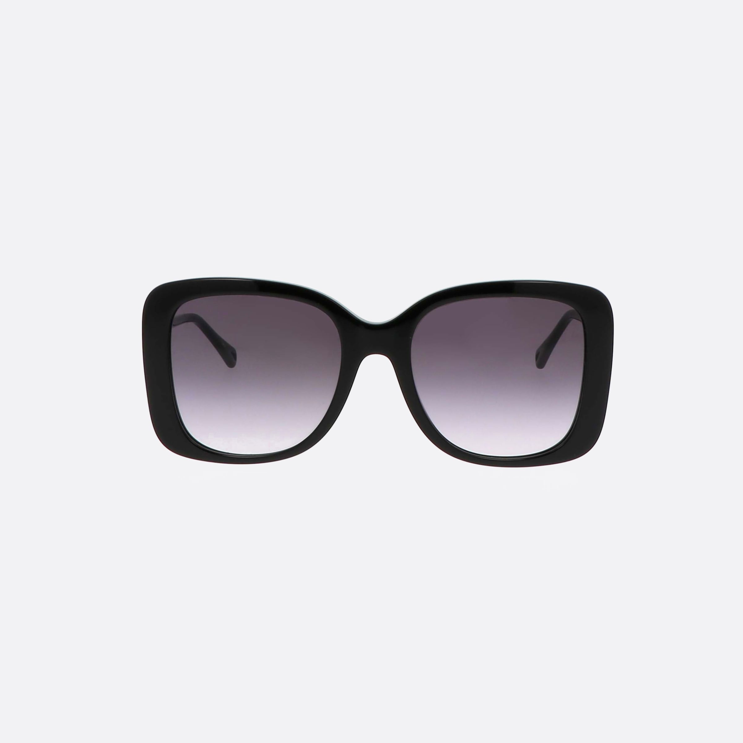 Chlo 55mm Black Square Unisex Sunglasses - Side View