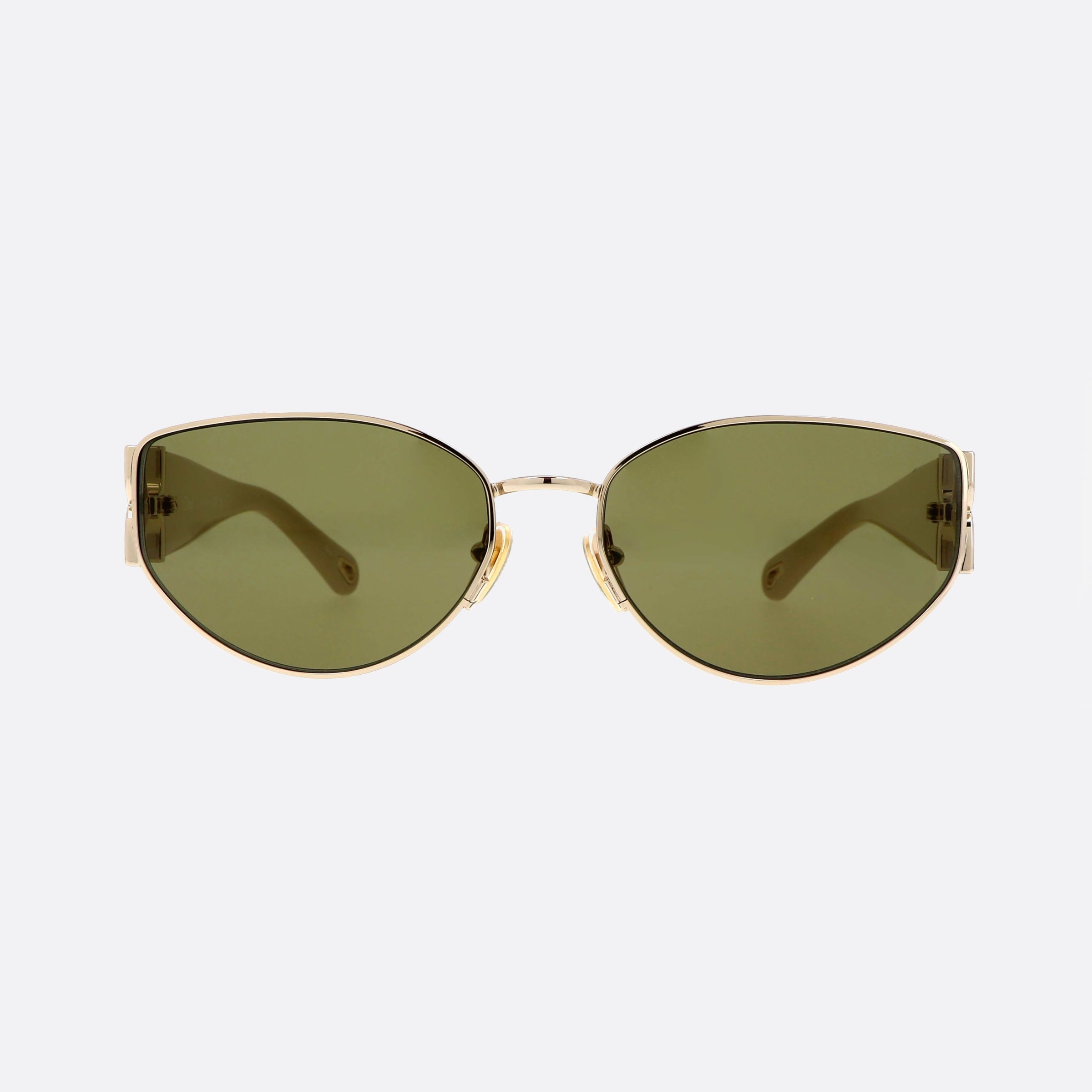 Chlo 59mm Gold Butterfly Unisex Sunglasses - Side View