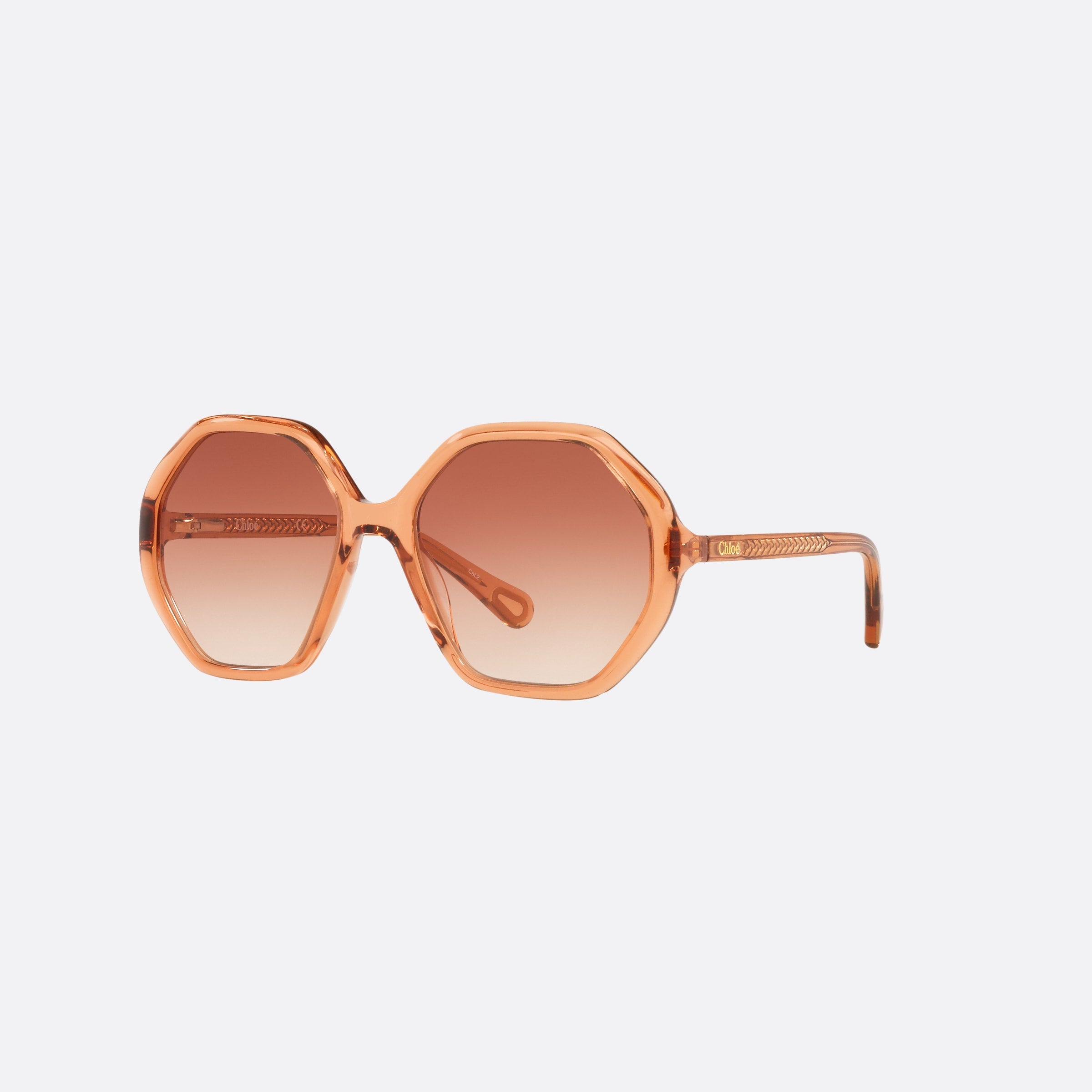 Chloe 51mm Orange Rectangle Women Sunglasses - Main View