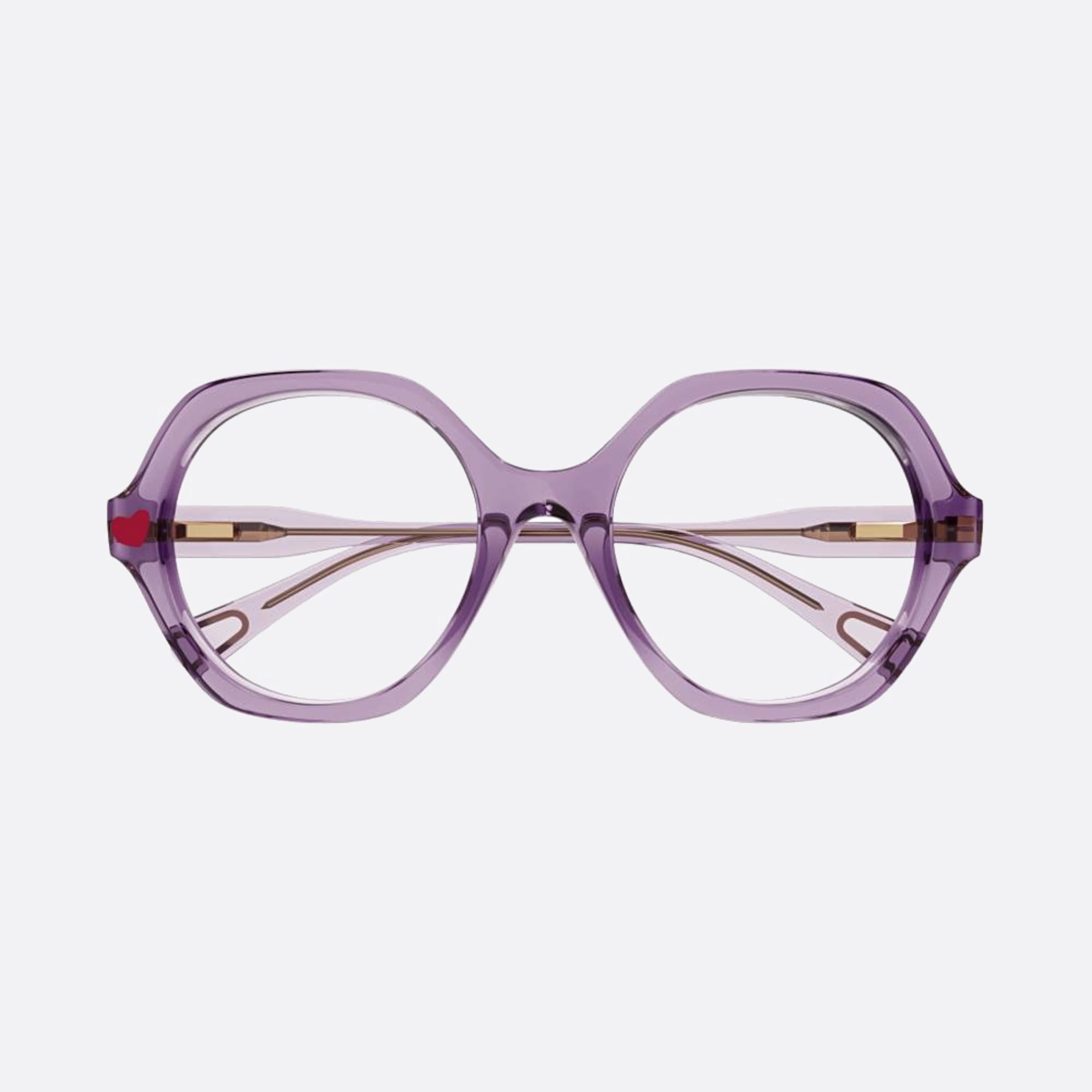 Chloe 48mm Violet Geometric Children Eyeglasses - Main View