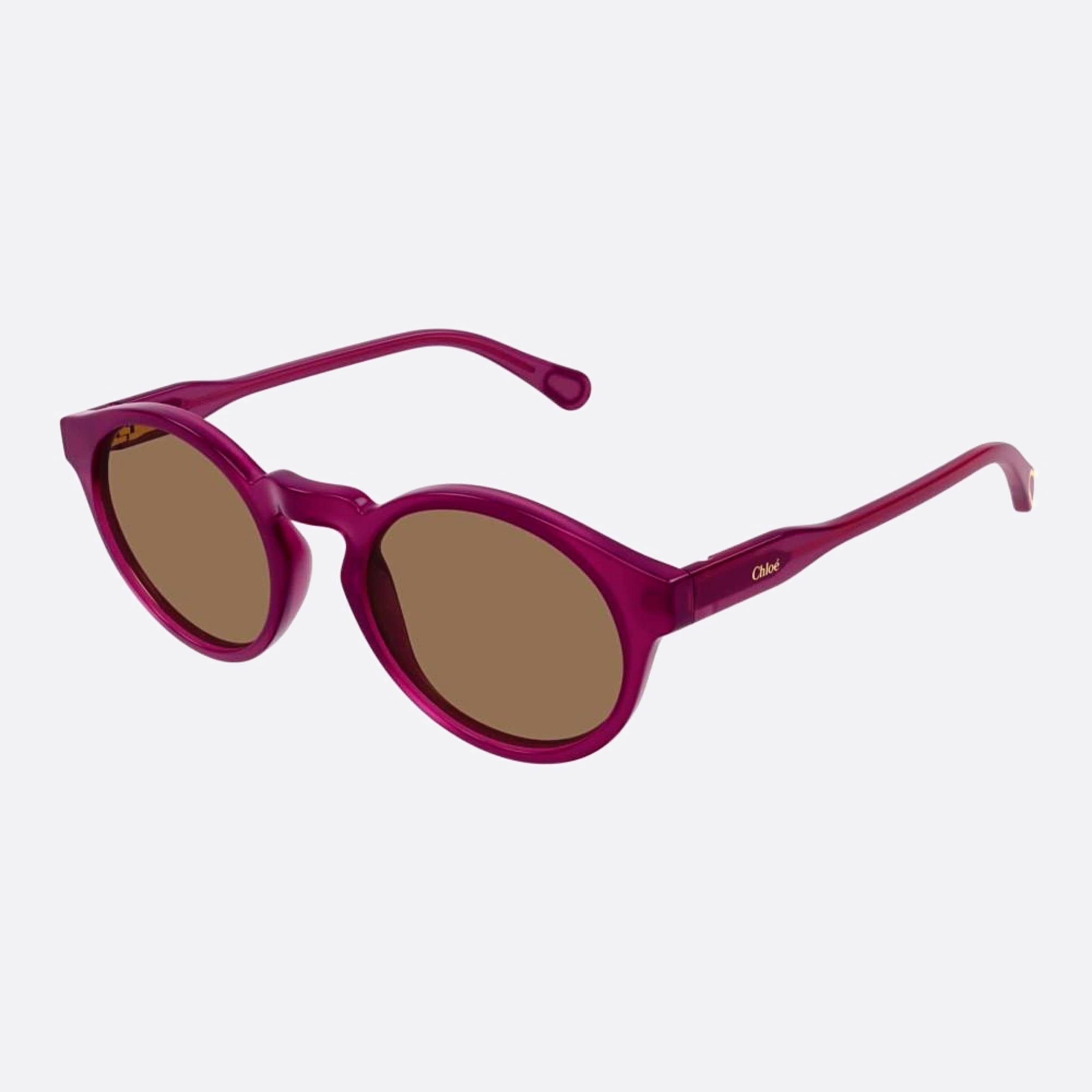 Chloe 46mm Junior Violet Pantos Children Sunglasses - Side View