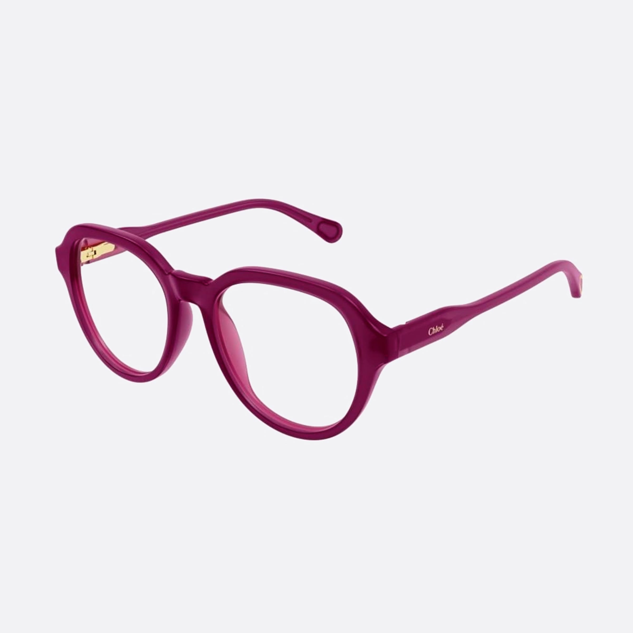 Chloe 47mm Junior Violet Round Children Eyeglasses - Side View