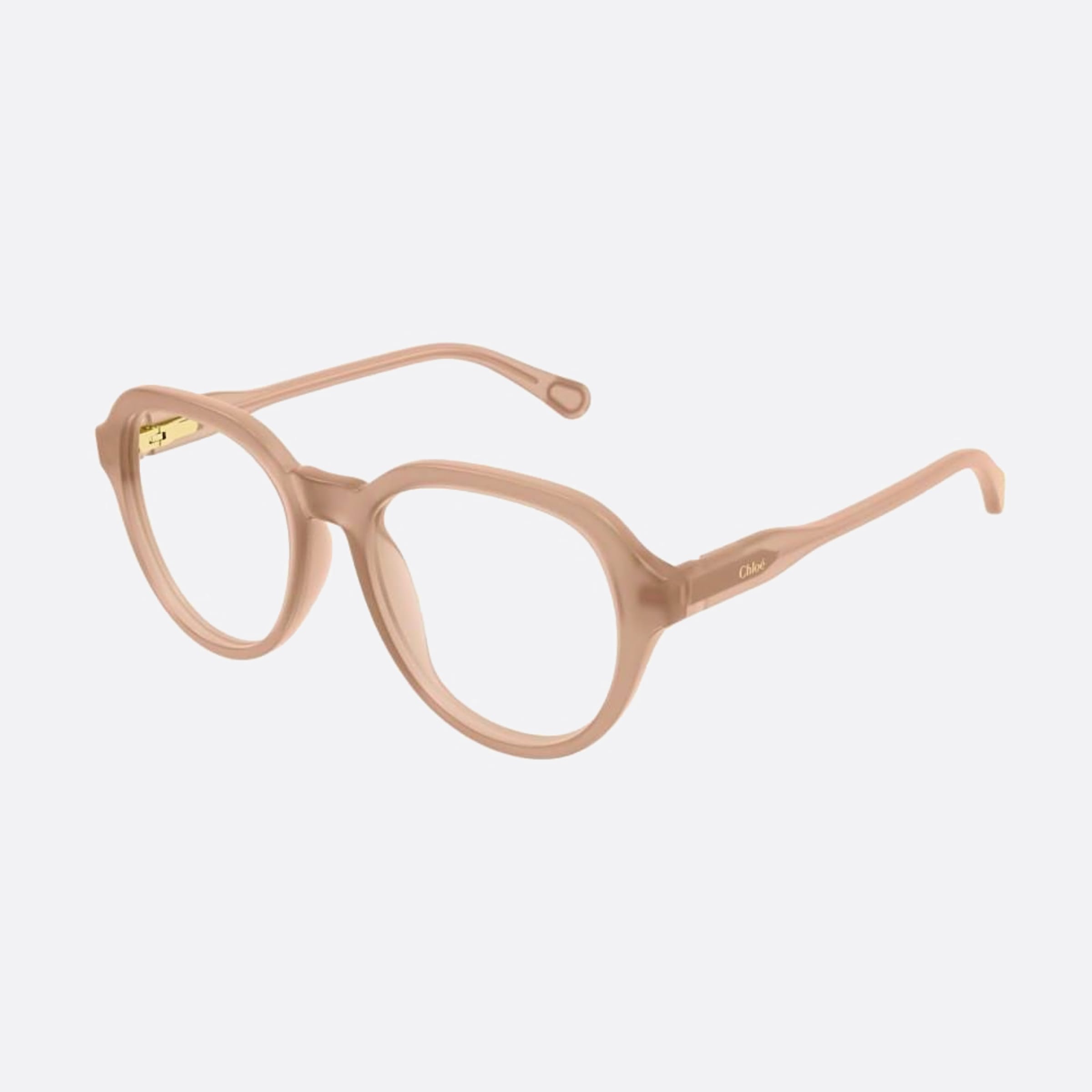 Chloe 47mm Junior Brown Round Children Eyeglasses - Side View