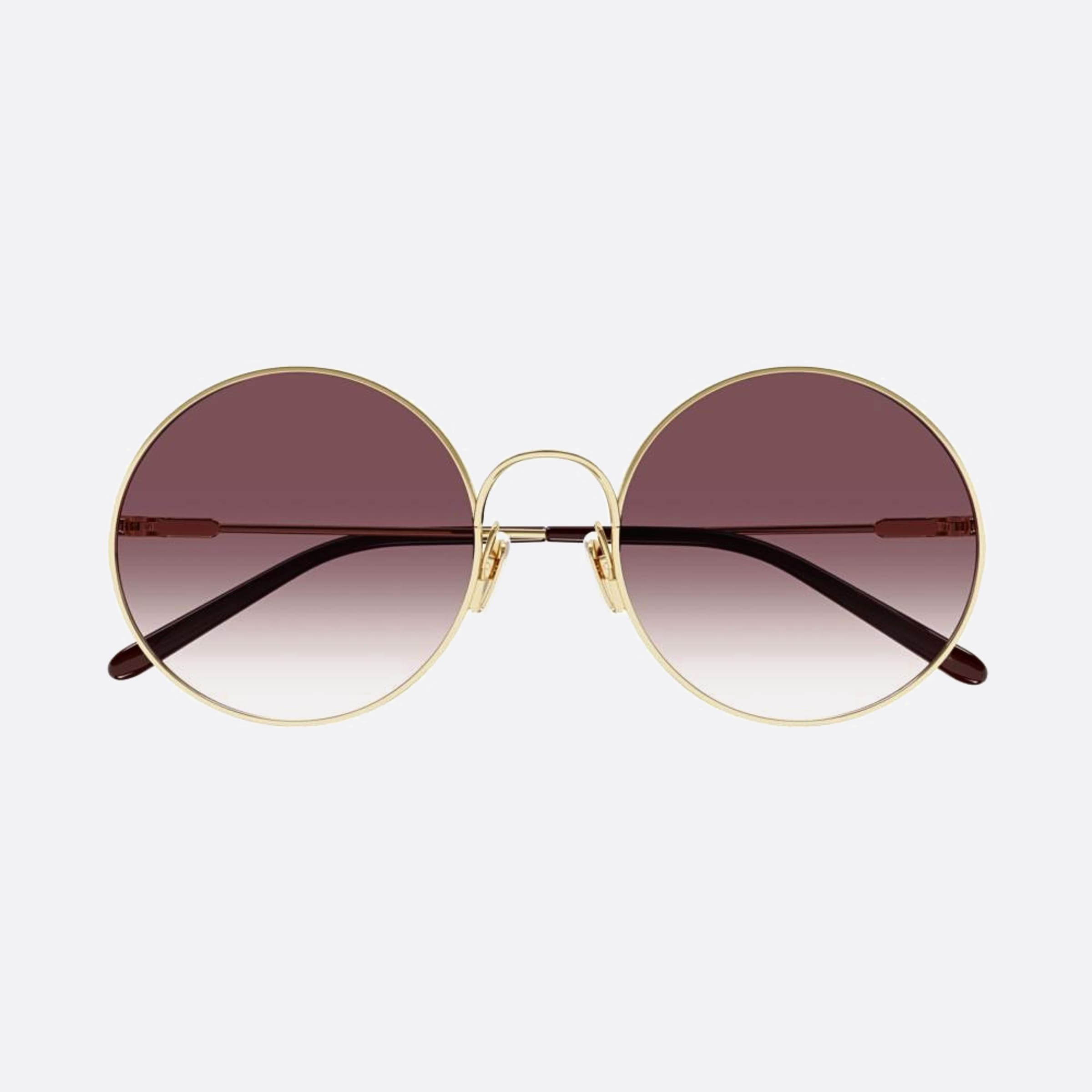 Chloe 52mm Junior Gold Round Children Sunglasses - Main View