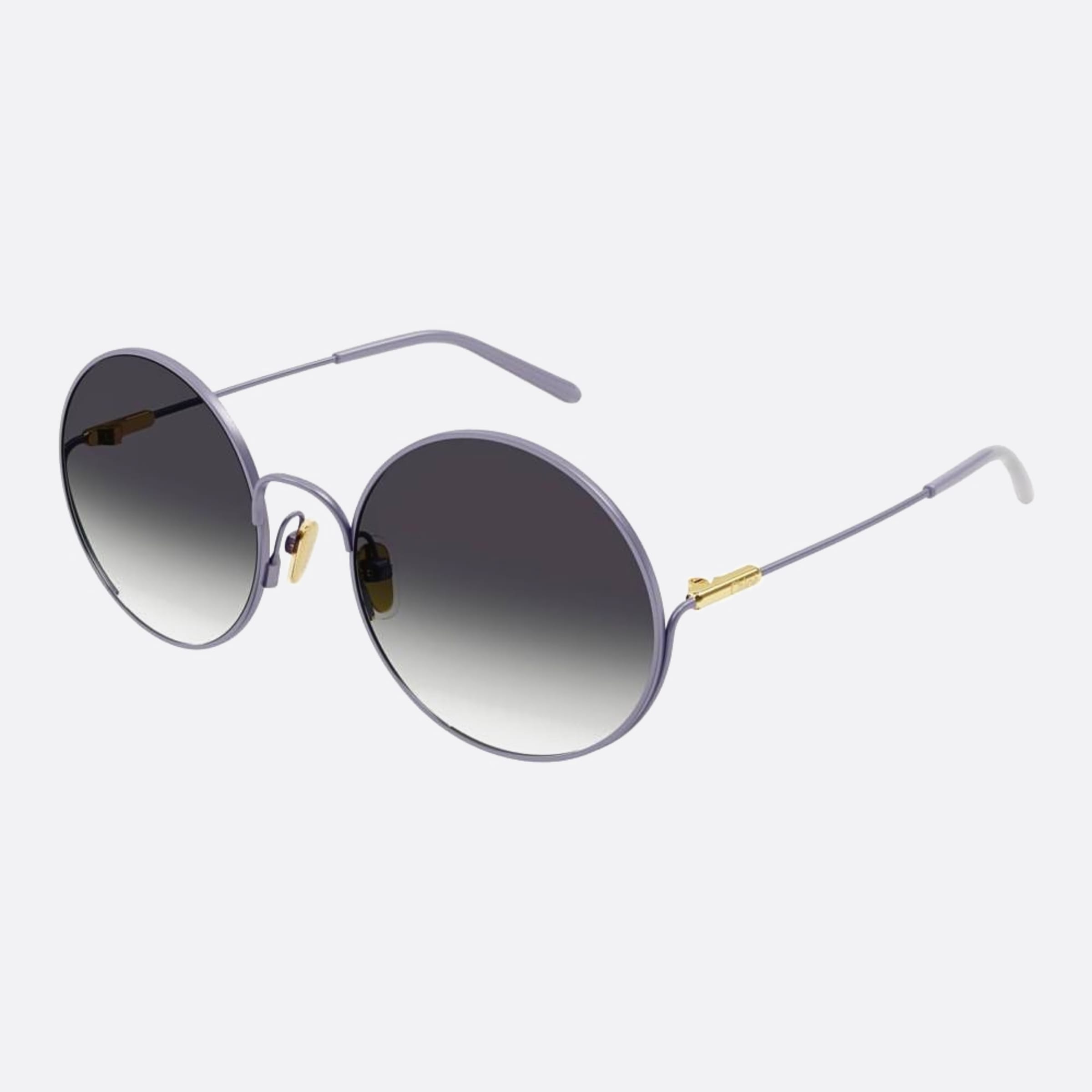 Chloe 52mm Junior Violet Round Children Sunglasses - Side View