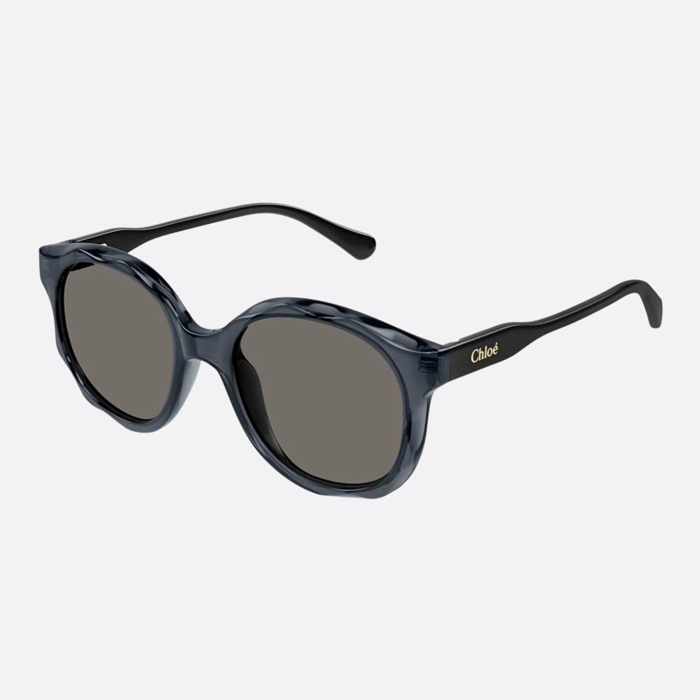 Chloe 47mm Junior Bkg Black Round Children Sunglasses - Side View