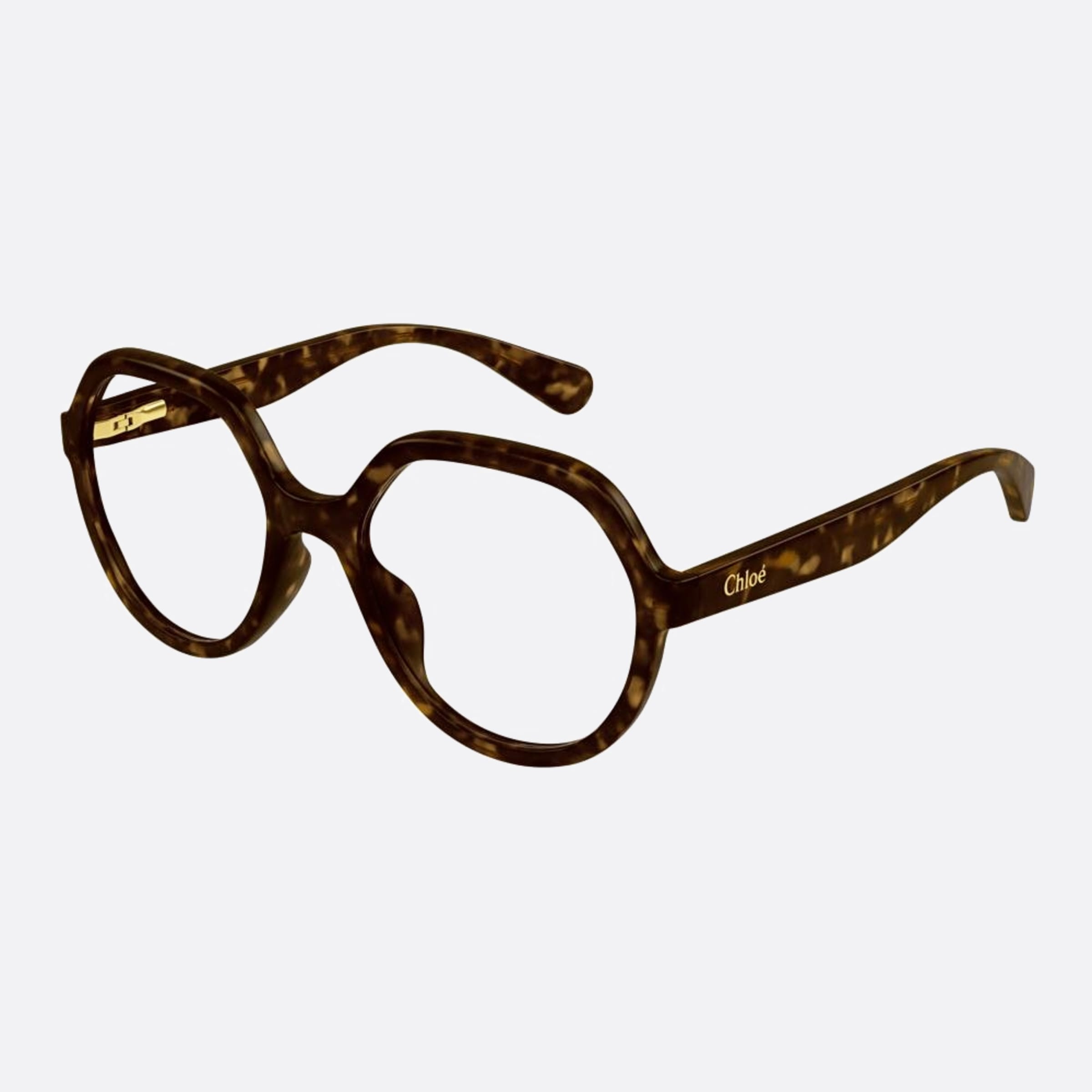 Chloe 48mm Junior Havana Round Children Eyeglasses - Side View