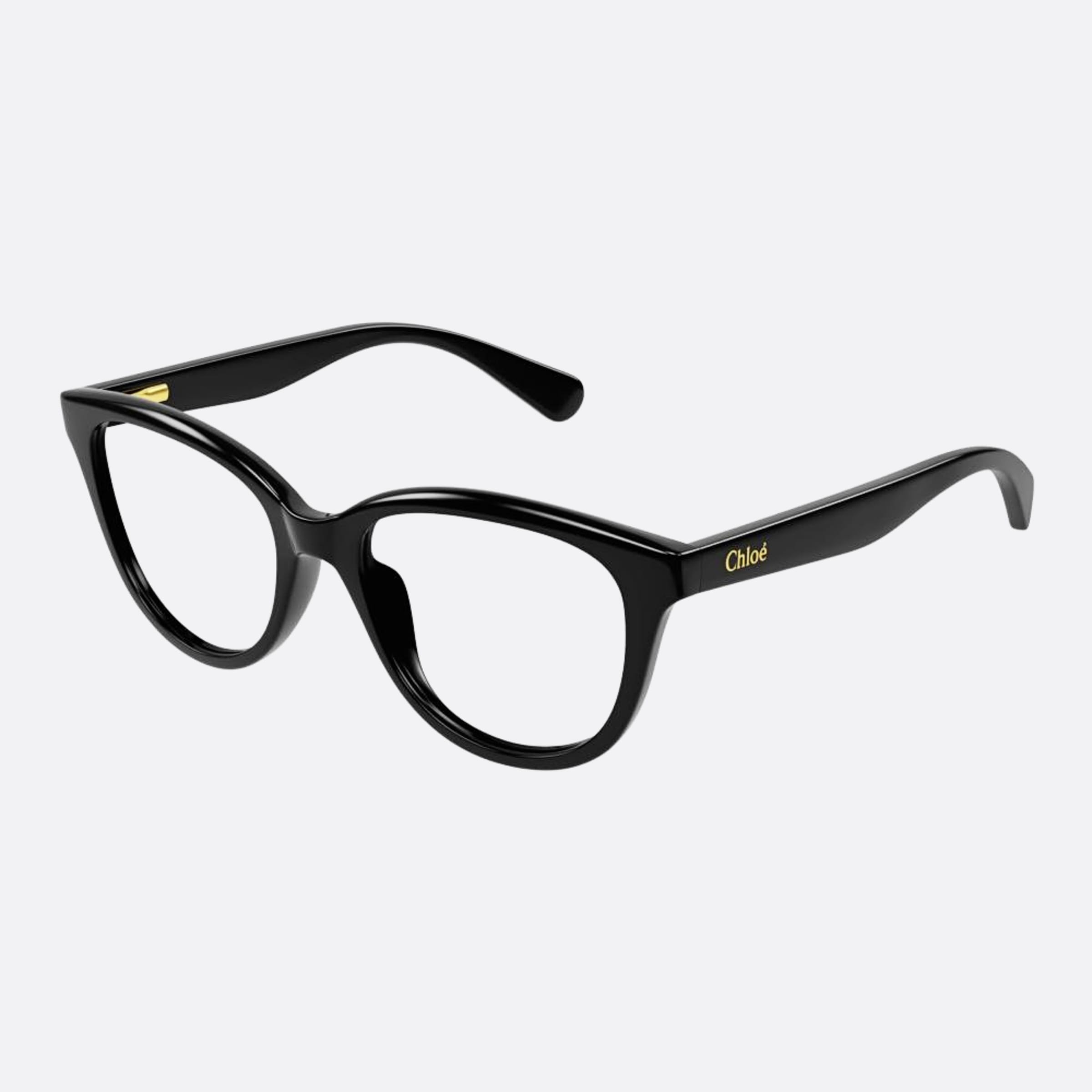 Chloe 47mm Junior Black Round Children Eyeglasses - Side View