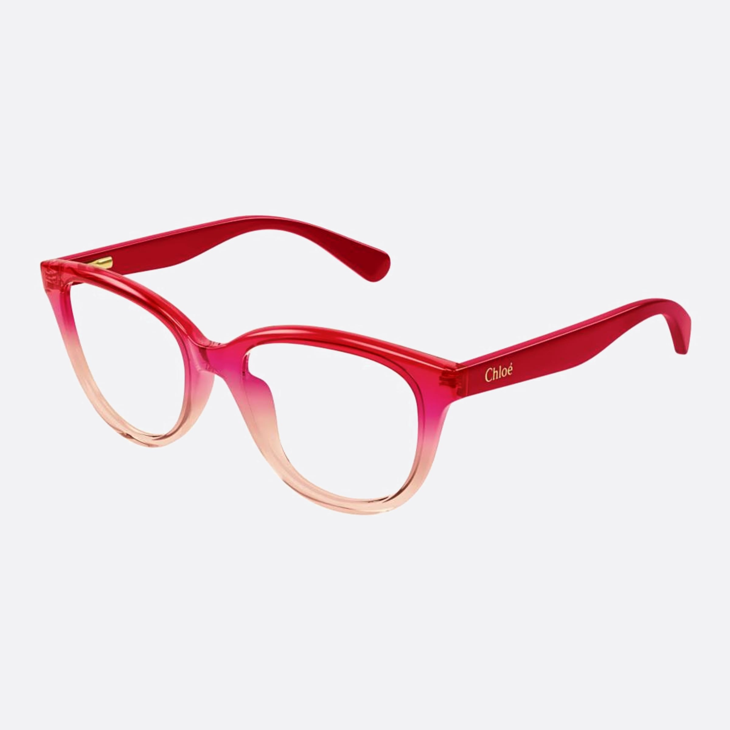 Chloe 47mm Junior Red Round Children Eyeglasses - Side View