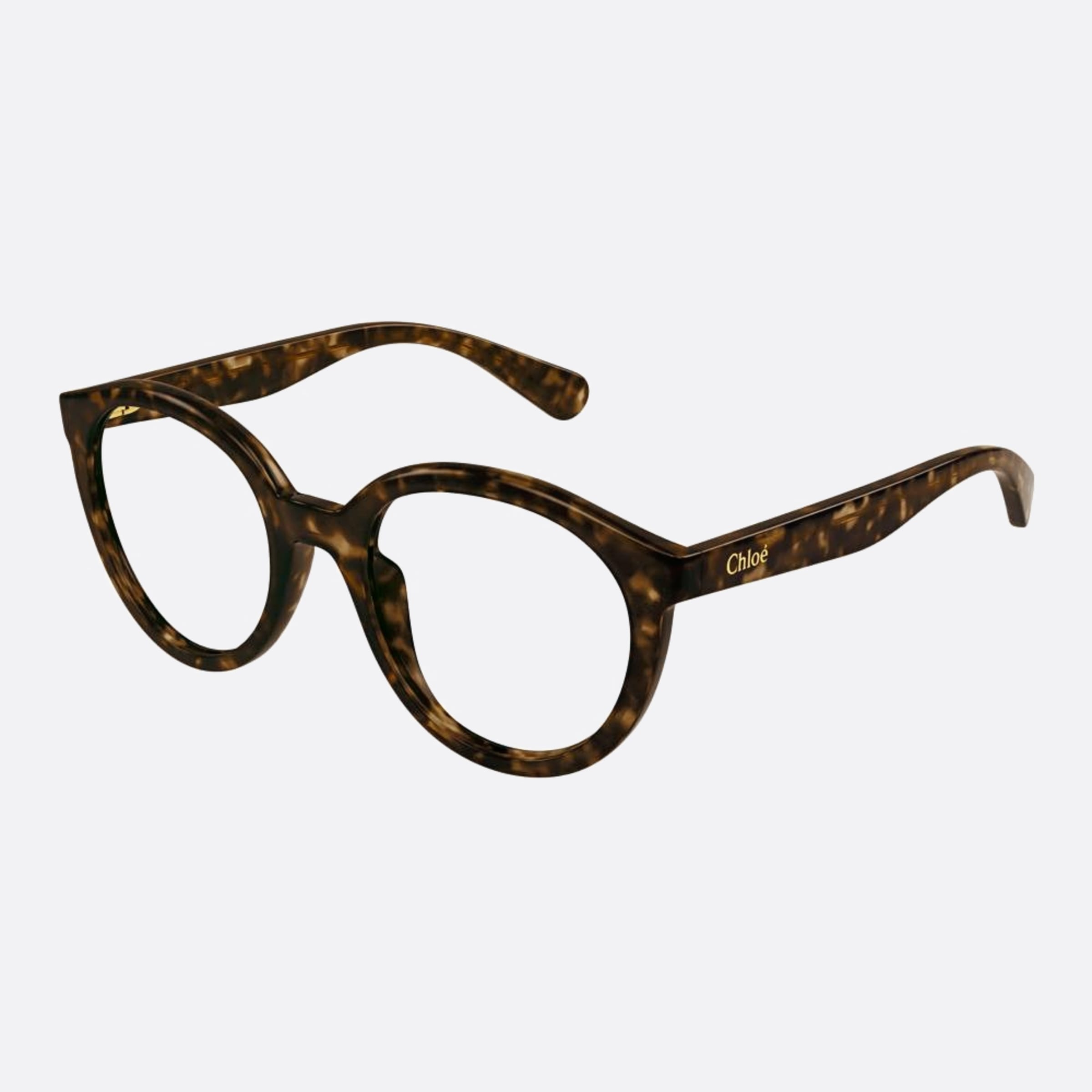 Chloe 47mm Junior Havana Round Children Eyeglasses - Side View