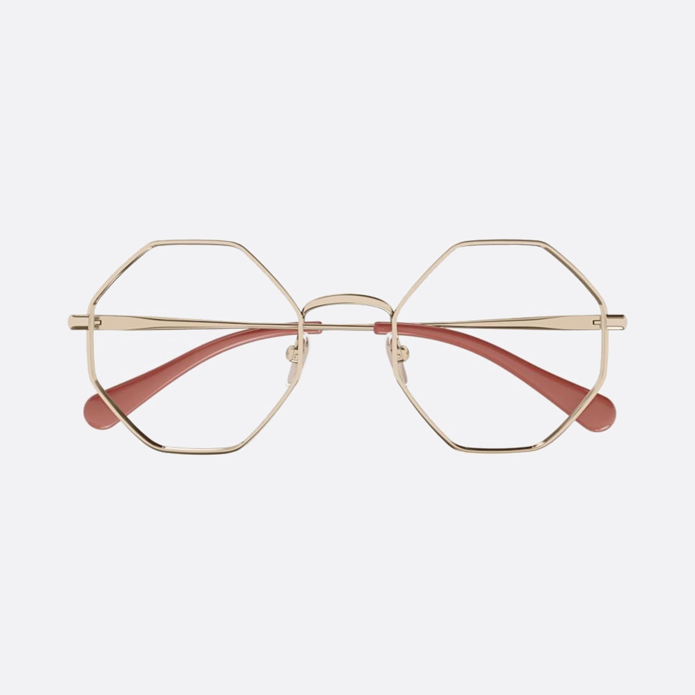 Chloe 47mm Junior Gold Geometric Children Eyeglasses - Main View