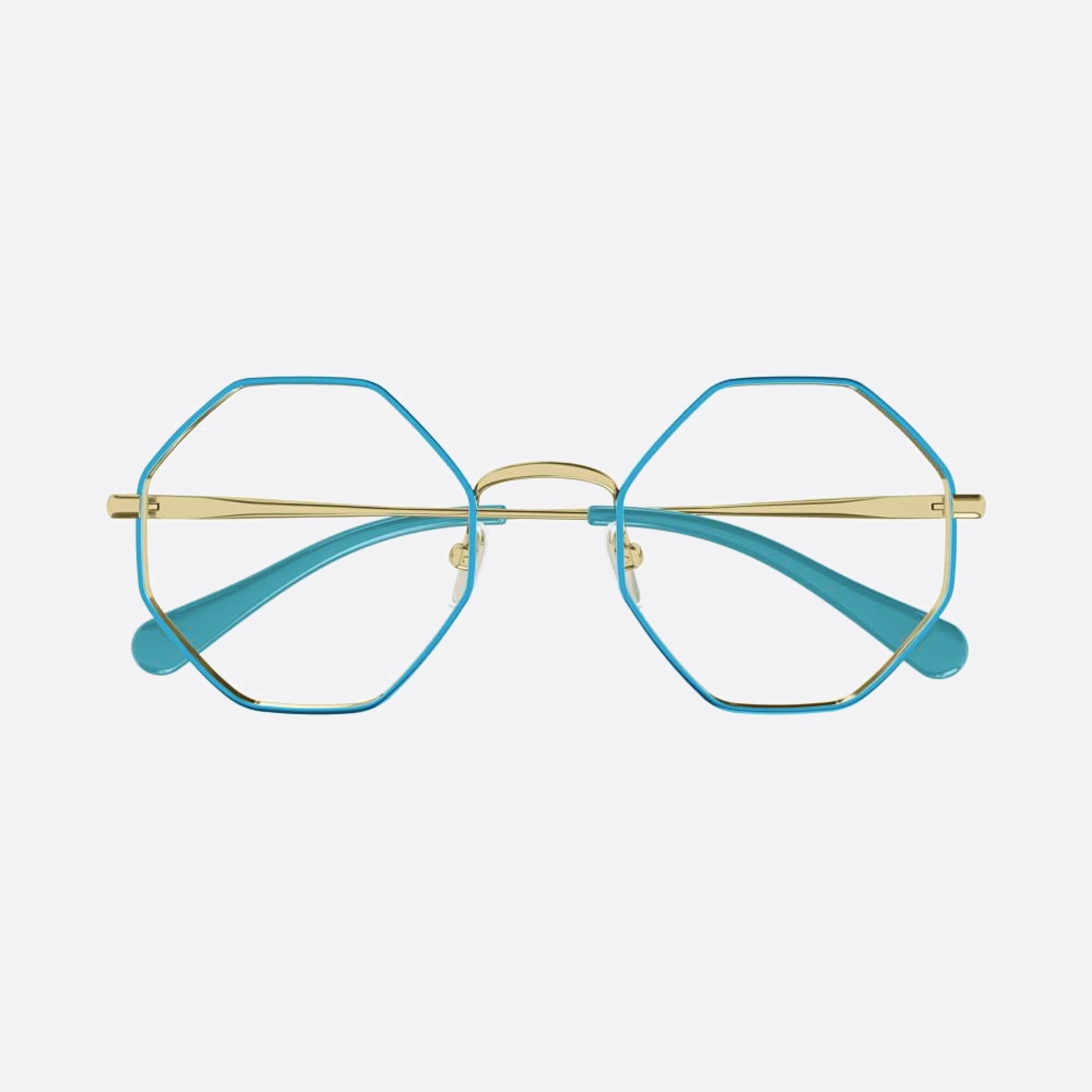 Chloe 47mm Junior Gold Geometric Children Eyeglasses - Main View
