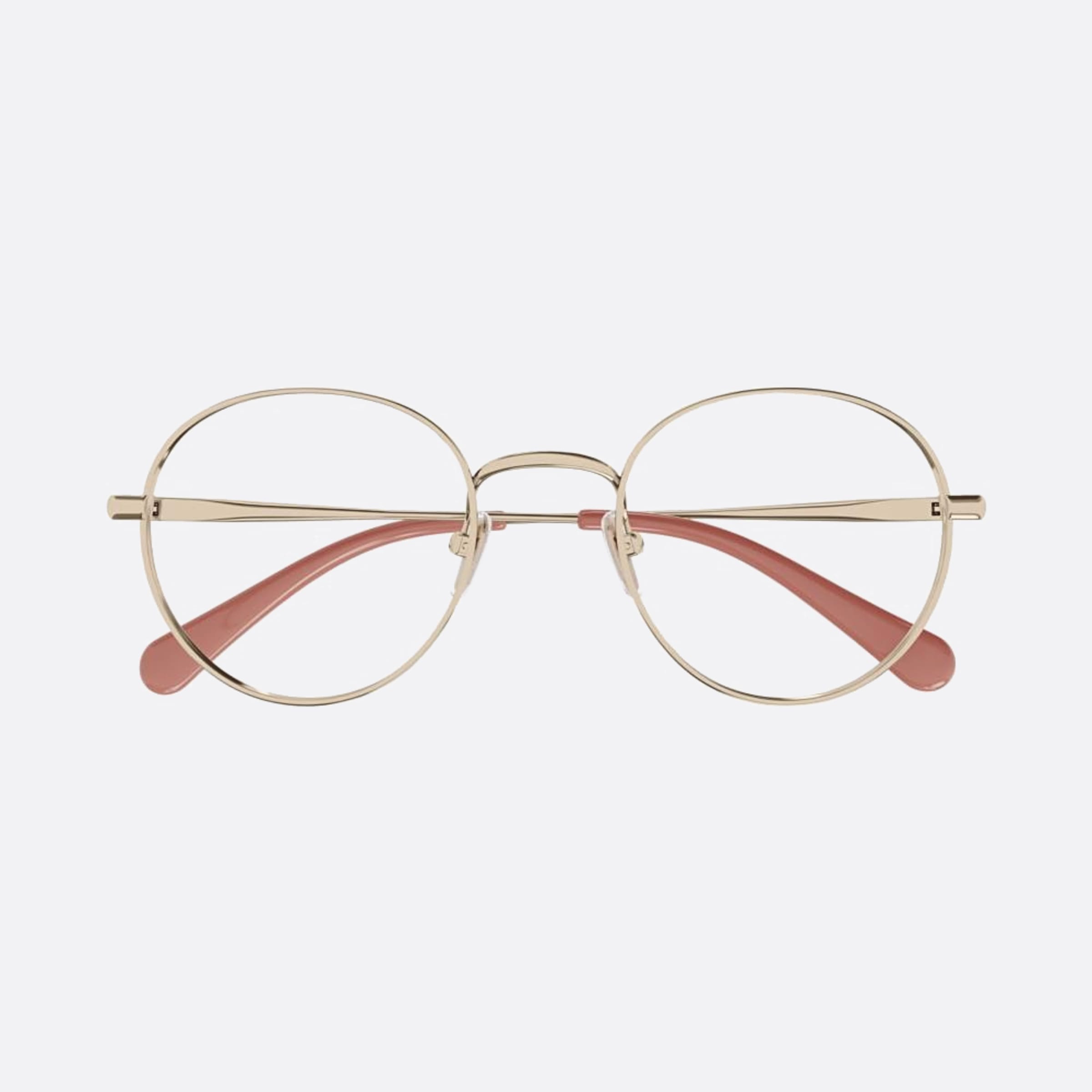 Chloe 47mm Junior Gold Round Children Eyeglasses - Main View