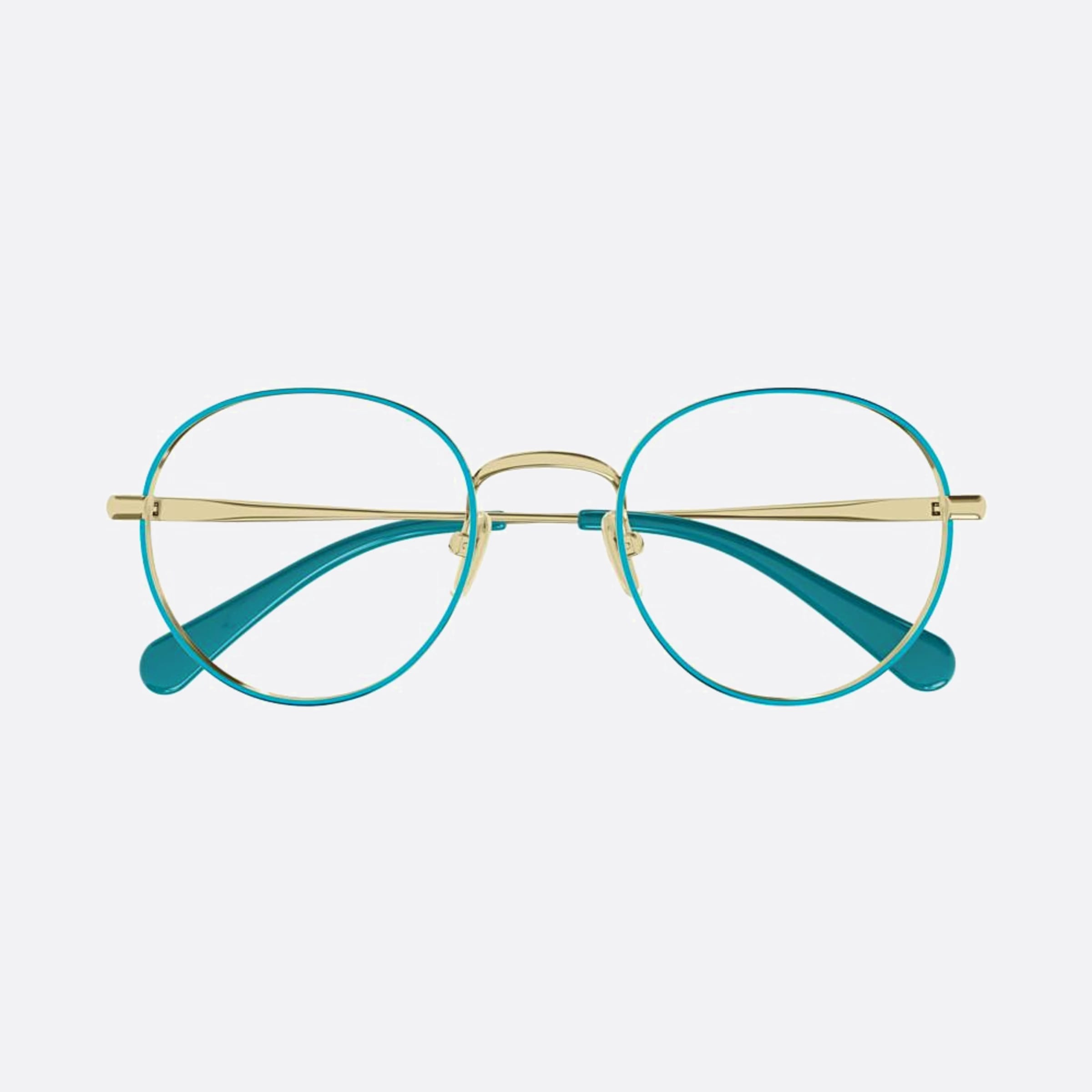 Chloe 47mm Junior Blue Round Children Eyeglasses - Main View