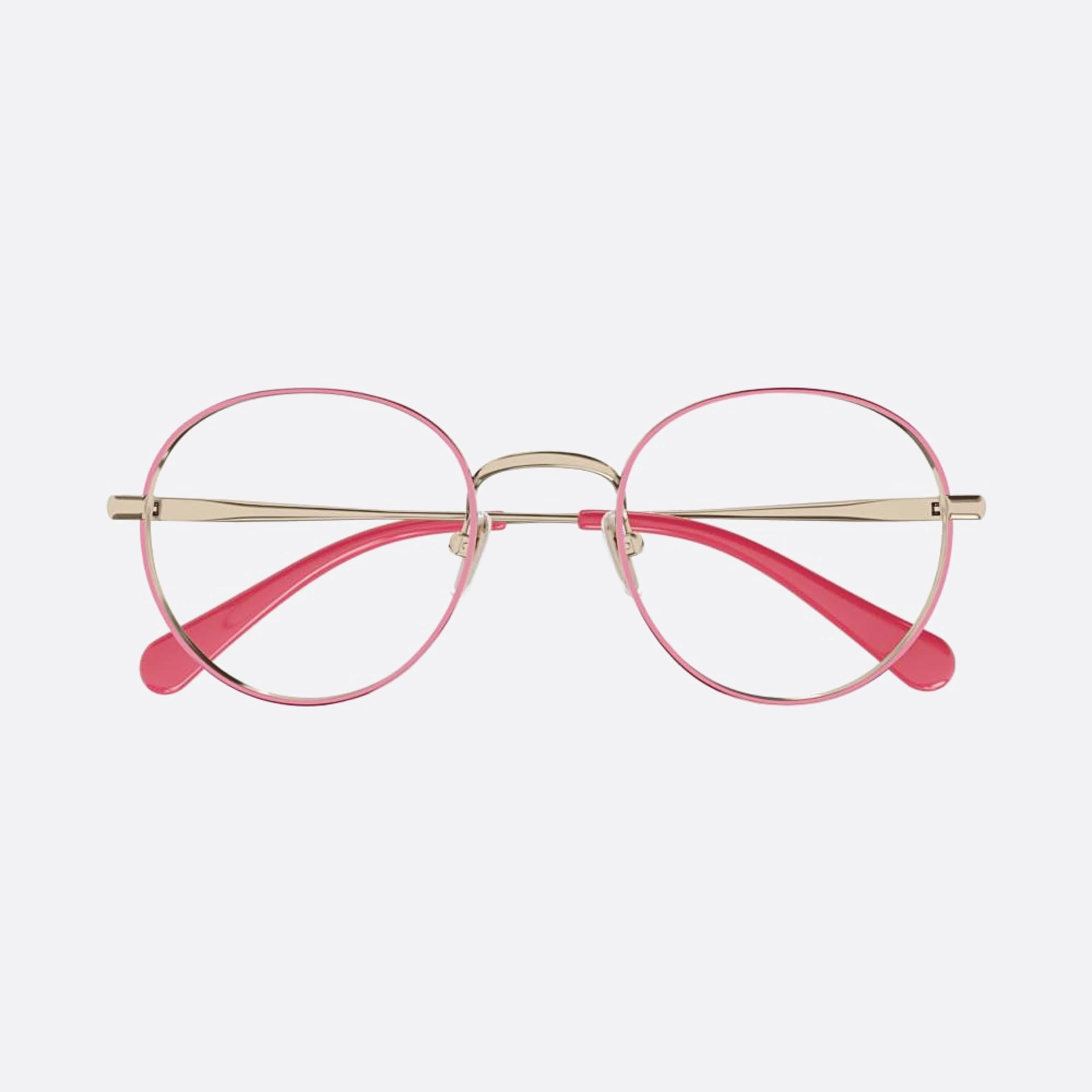 Chloe 47mm Junior Pink Round Children Eyeglasses - Main View