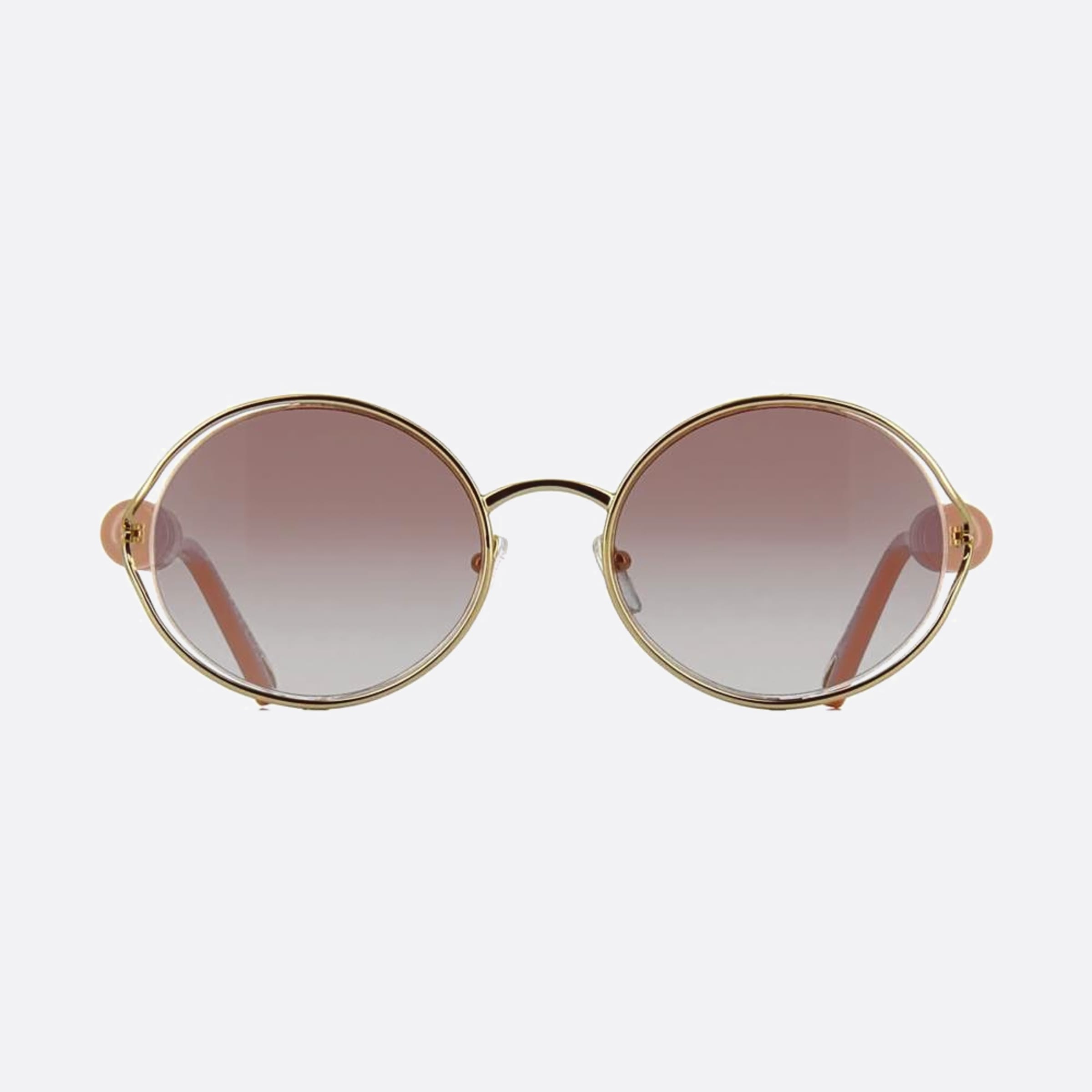 Chloe 57mm Ce167s Gold Round Women Sunglasses - Main View