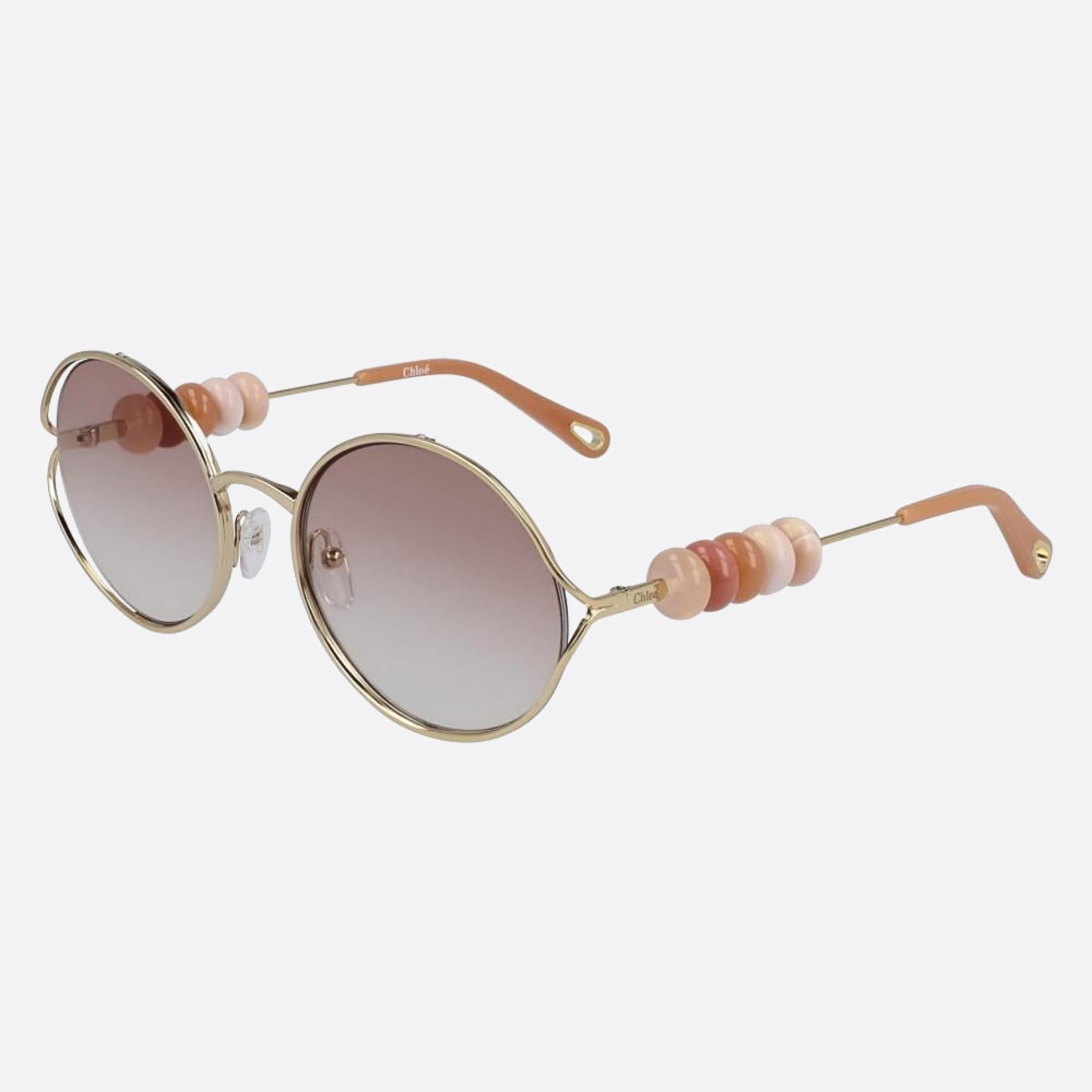 Chloe 57mm Ce167s Gold Round Women Sunglasses - Side View