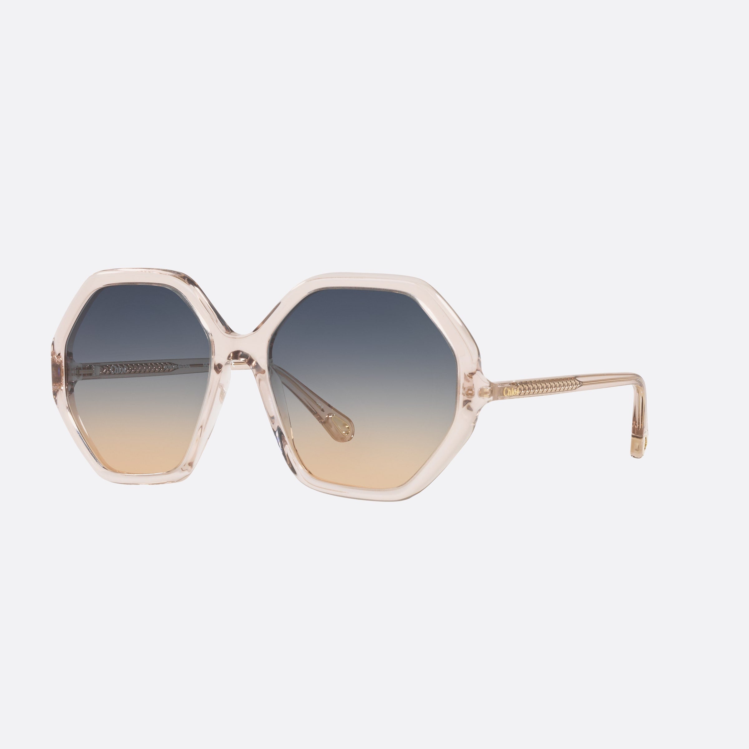 Chloe 58mm Pink Round Women Sunglasses - Main View