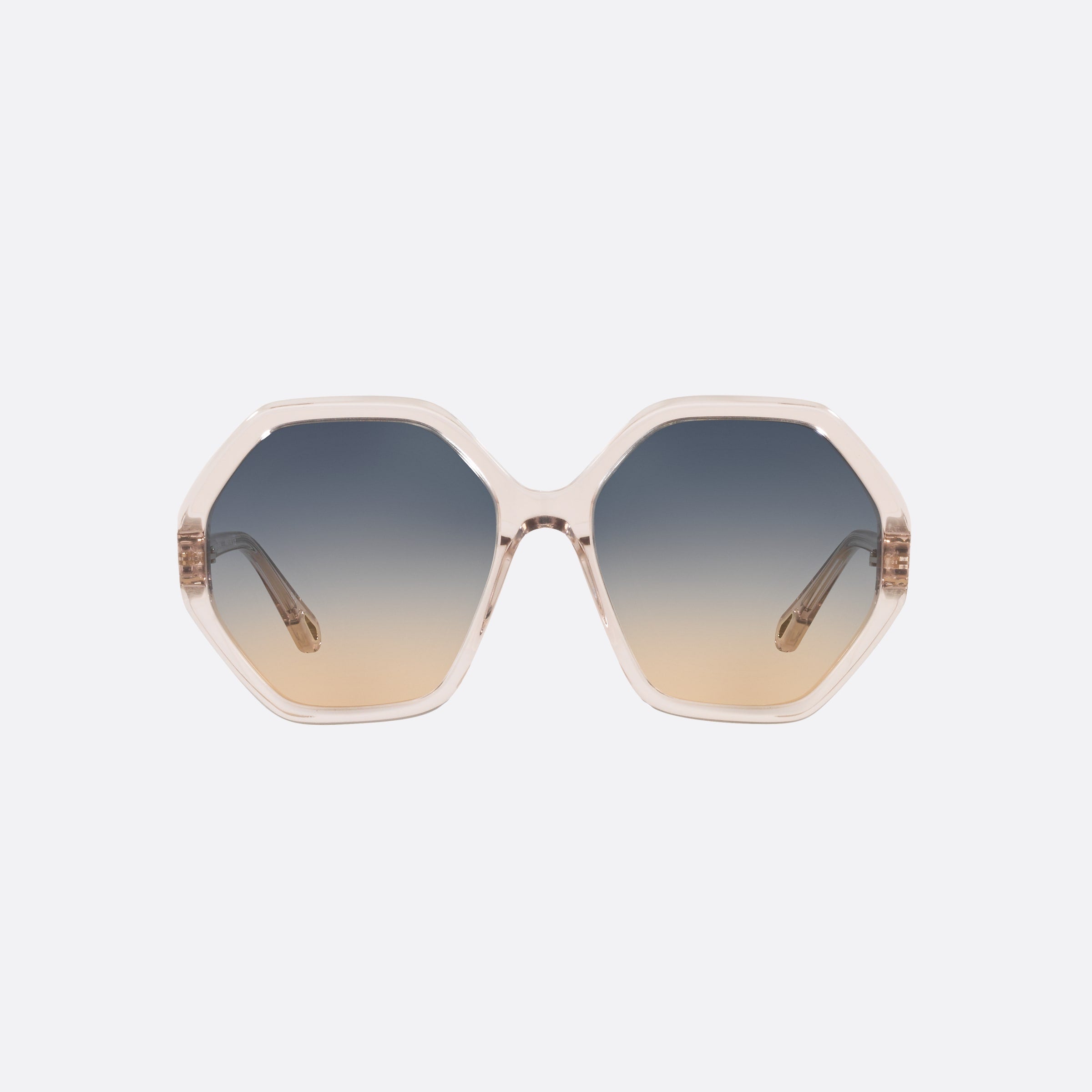 Chloe 58mm Pink Round Women Sunglasses - Side View