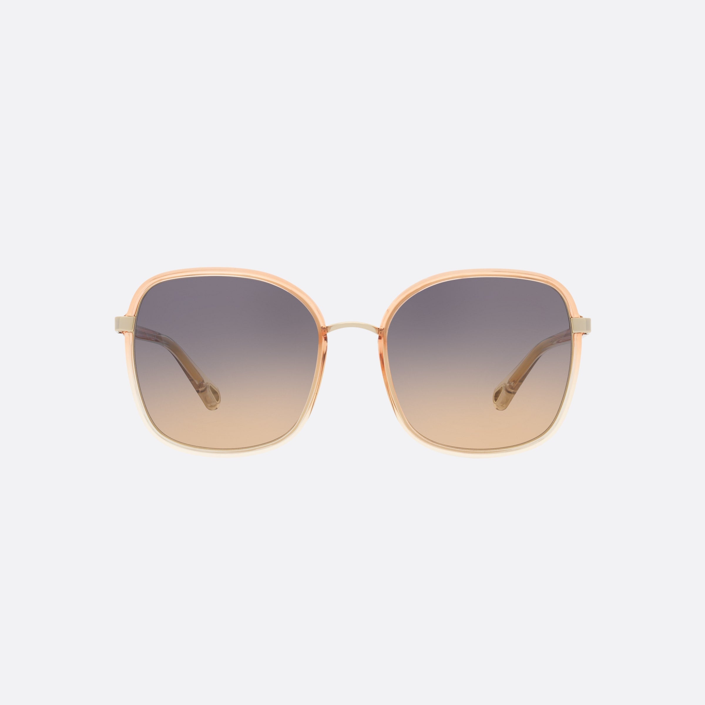 Chloe 56mm Orange Square Women Sunglasses - Side View