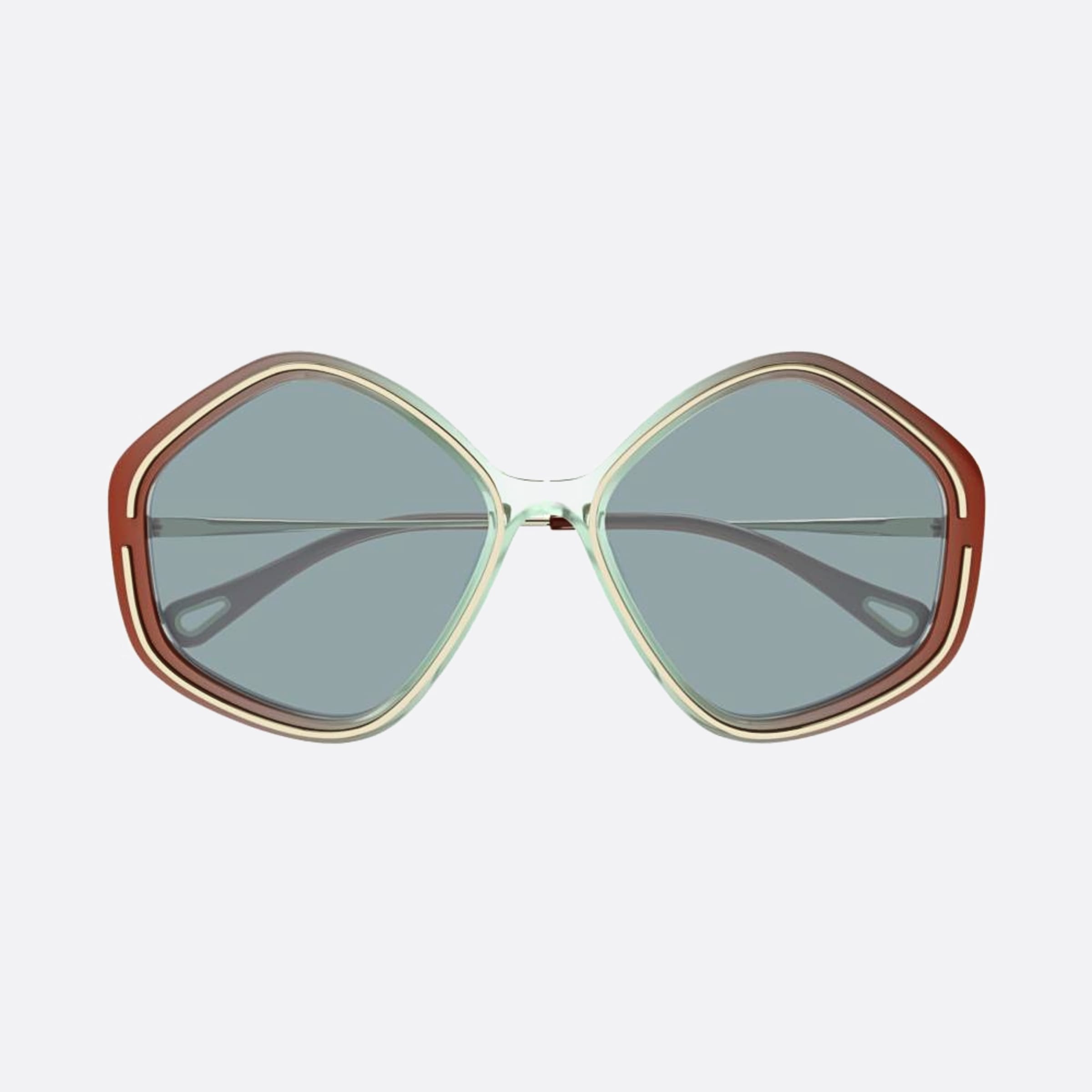 Chloe 58mm Brown Geometric Women Sunglasses - Main View