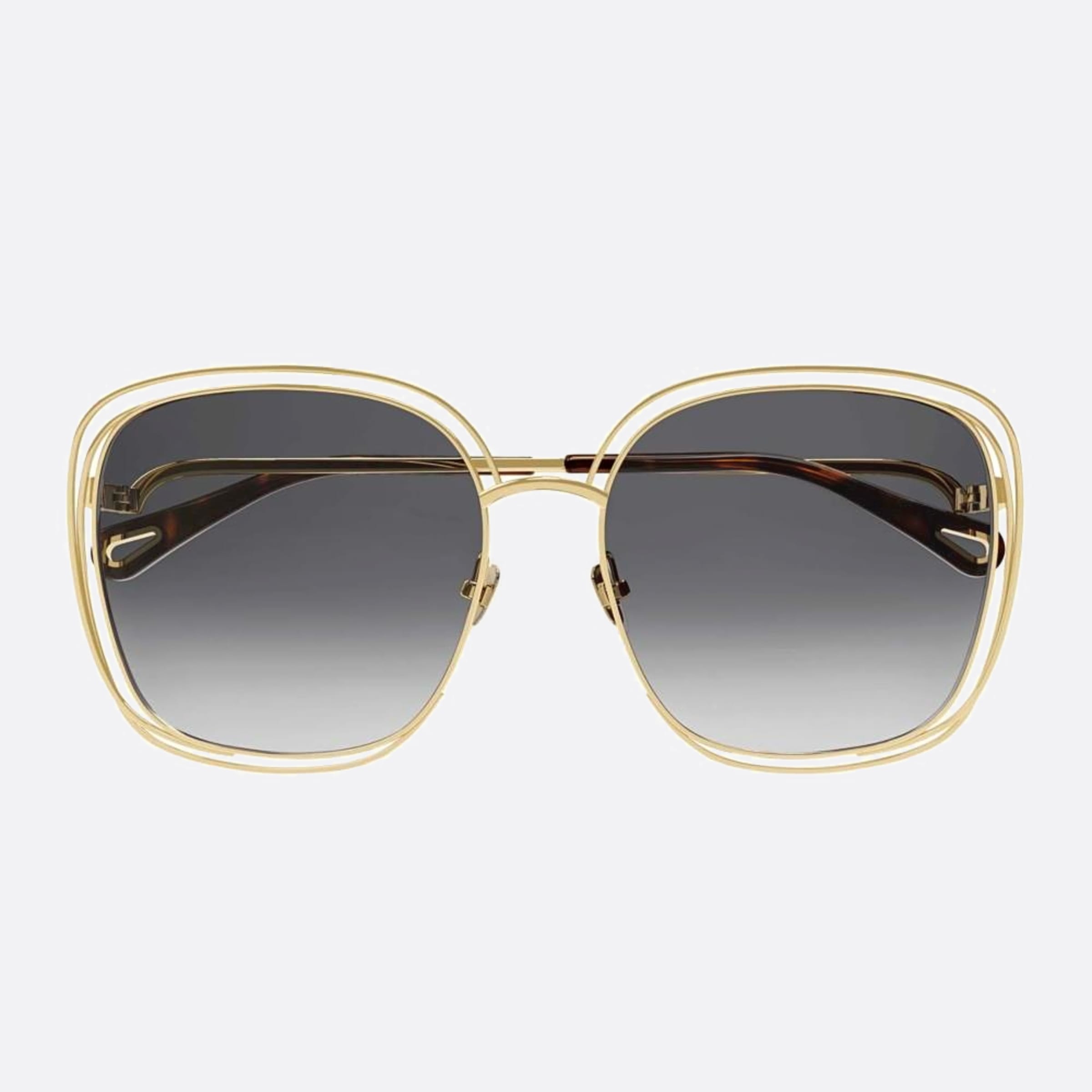 Chloe 58mm Ch0077sk Bgt Gold Geometric Women Sunglasses - Main View