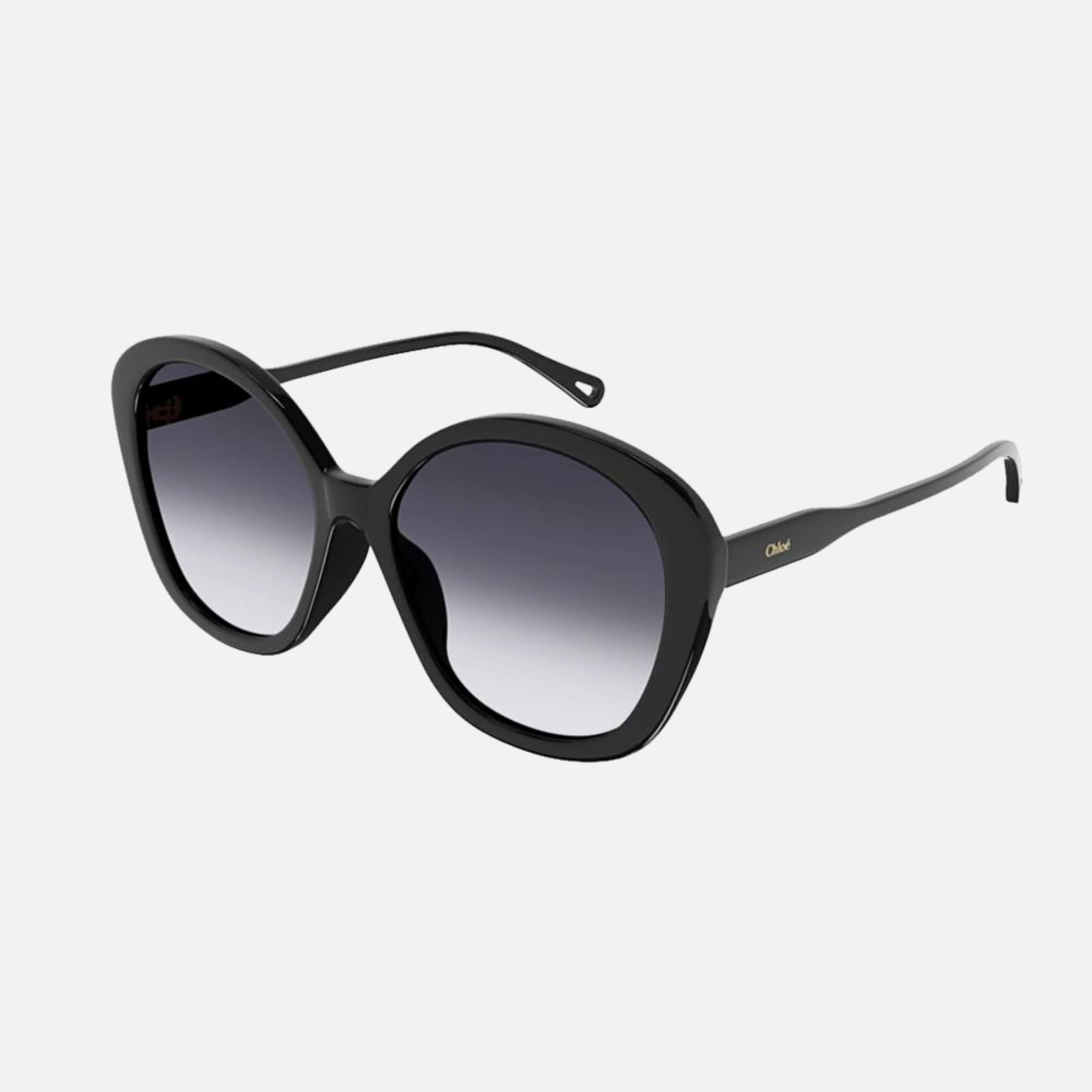 Chloe 55mm Black Pantos Women Sunglasses - Side View