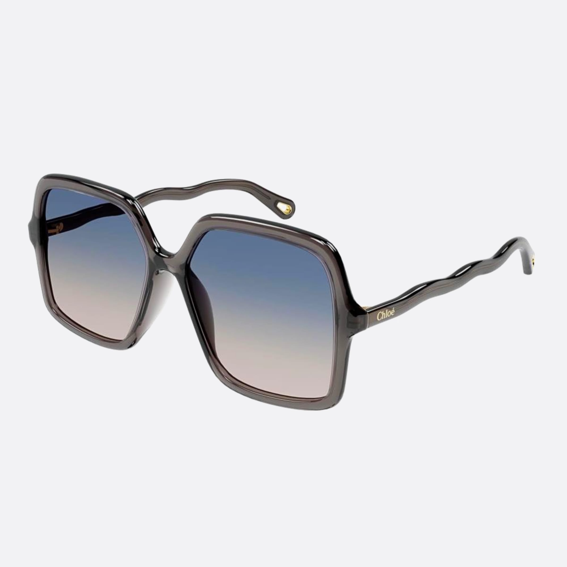Chloe 58mm Grey Oversize Women Sunglasses - Side View