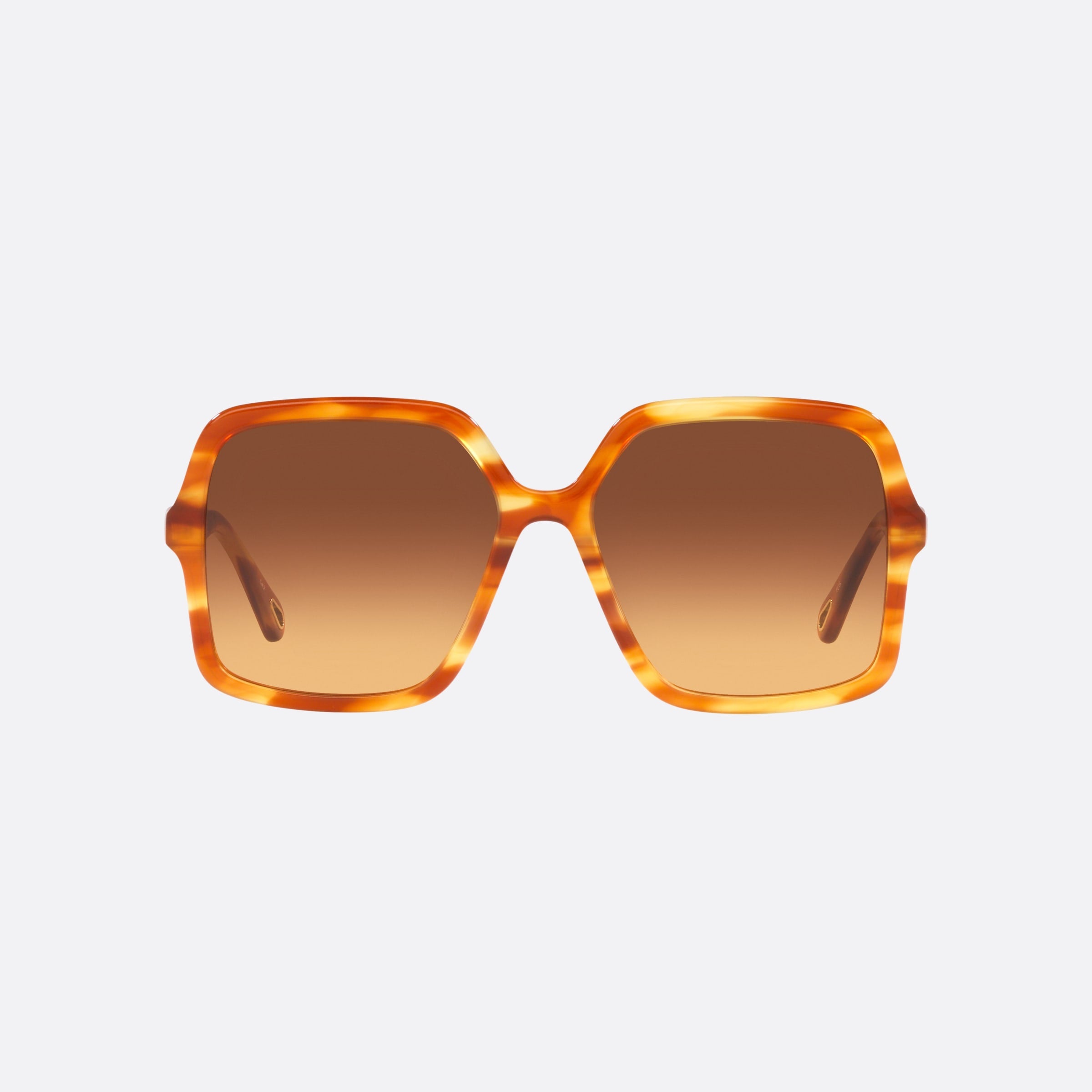 Chloe 58mm Brown Square Women Sunglasses - Side View