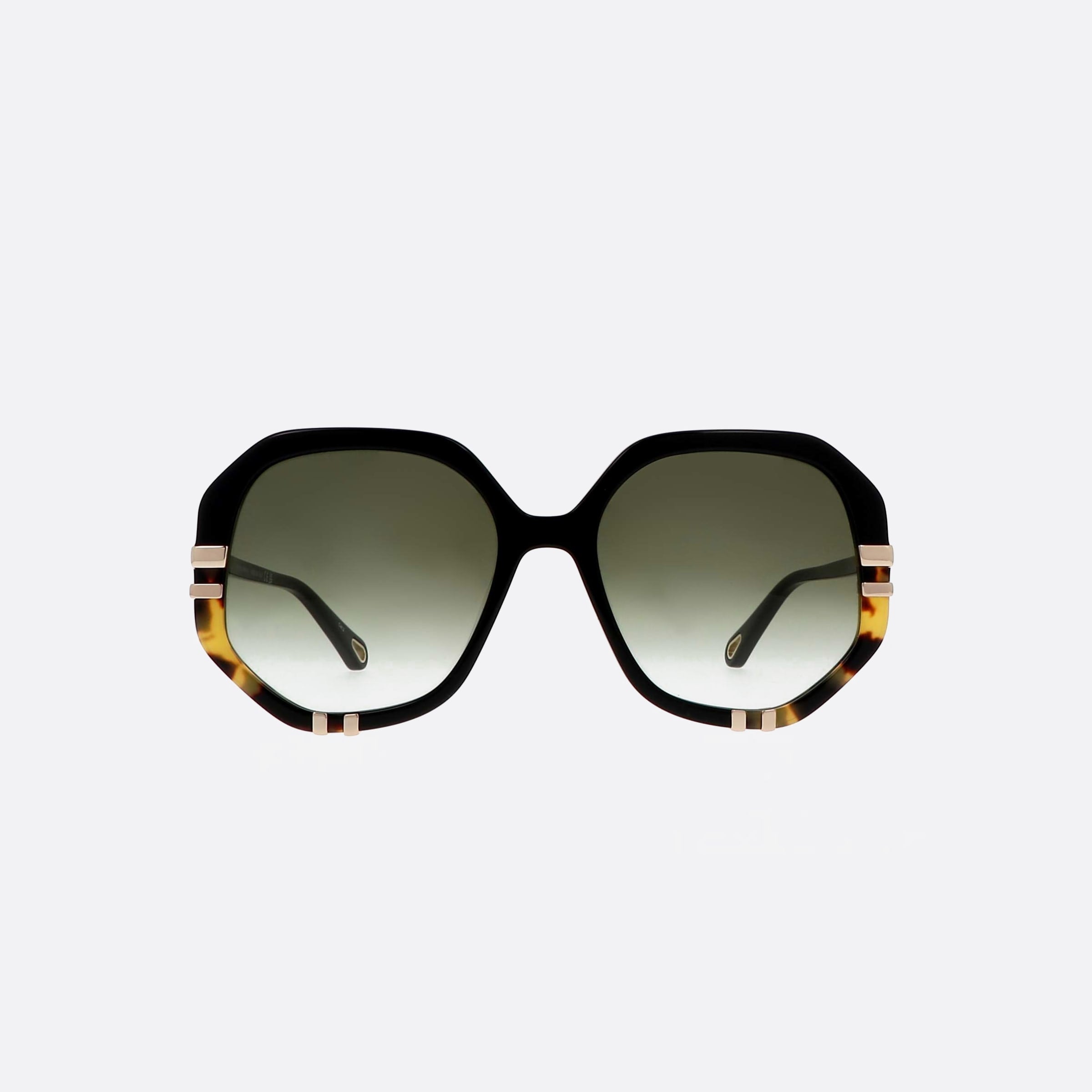 Chloe 55mm Black Oversize Women Sunglasses - Side View