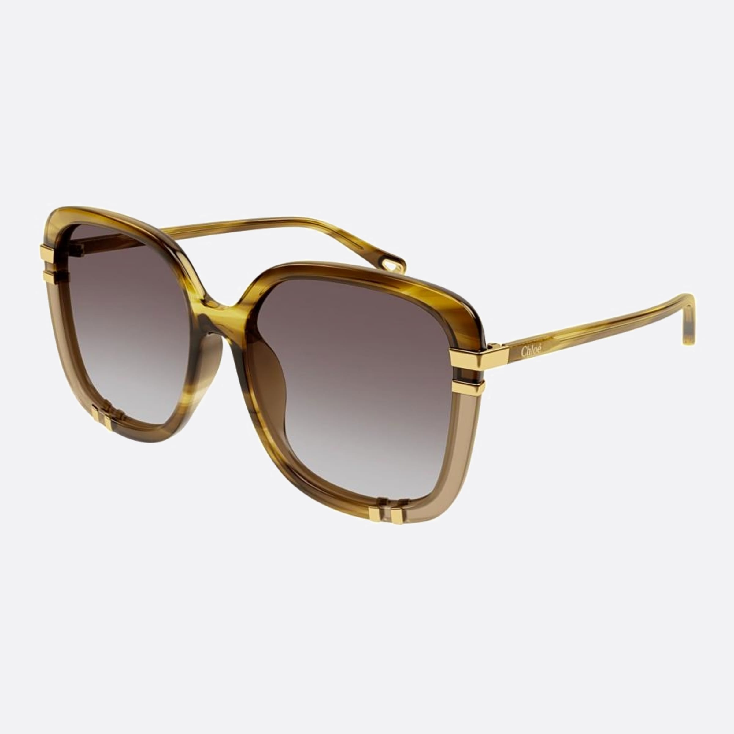 Chloe 59mm Ch0106sa Havana Oversize Women Sunglasses - Side View