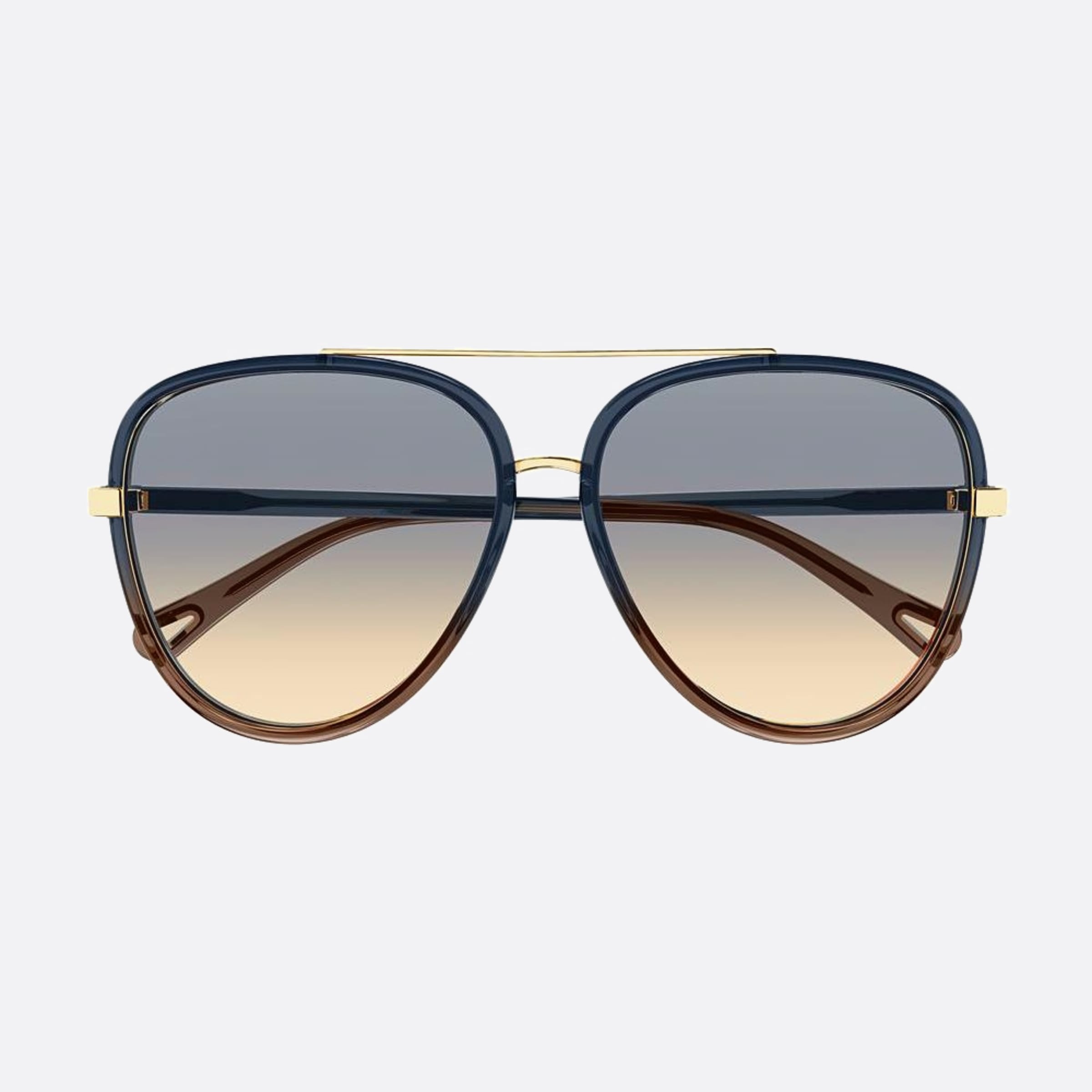 Chloe 58mm Drt Grey Pilot Women Sunglasses - Main View