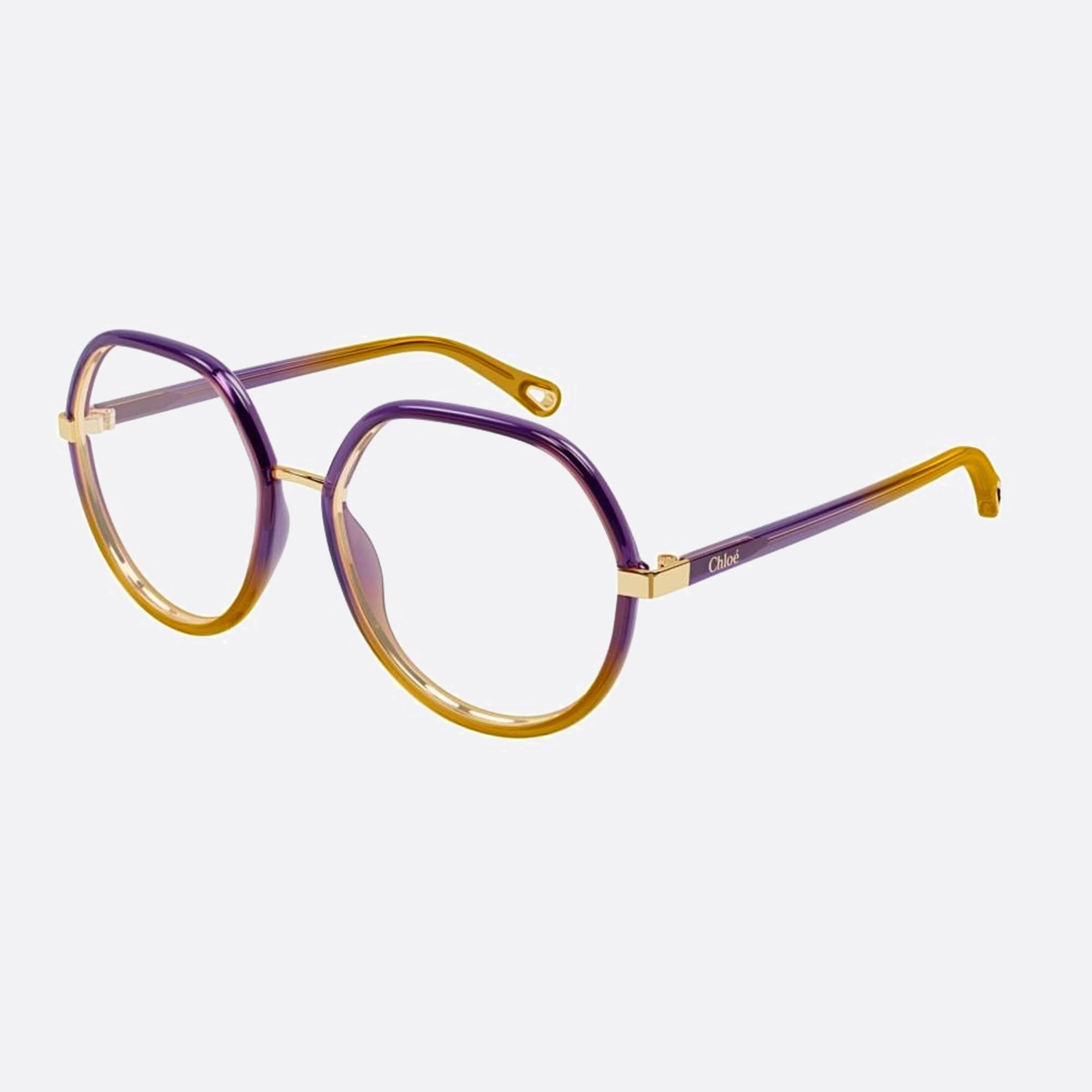 Chloe 54mm Violet Oversize Women Eyeglasses - Side View