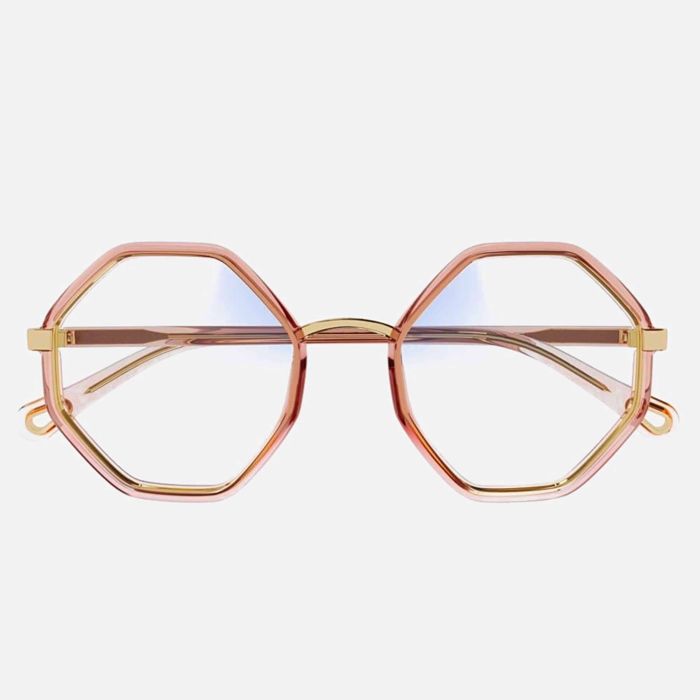Chloe 53mm Women's Orange Geometric Photochromic Sunglasses - Main View