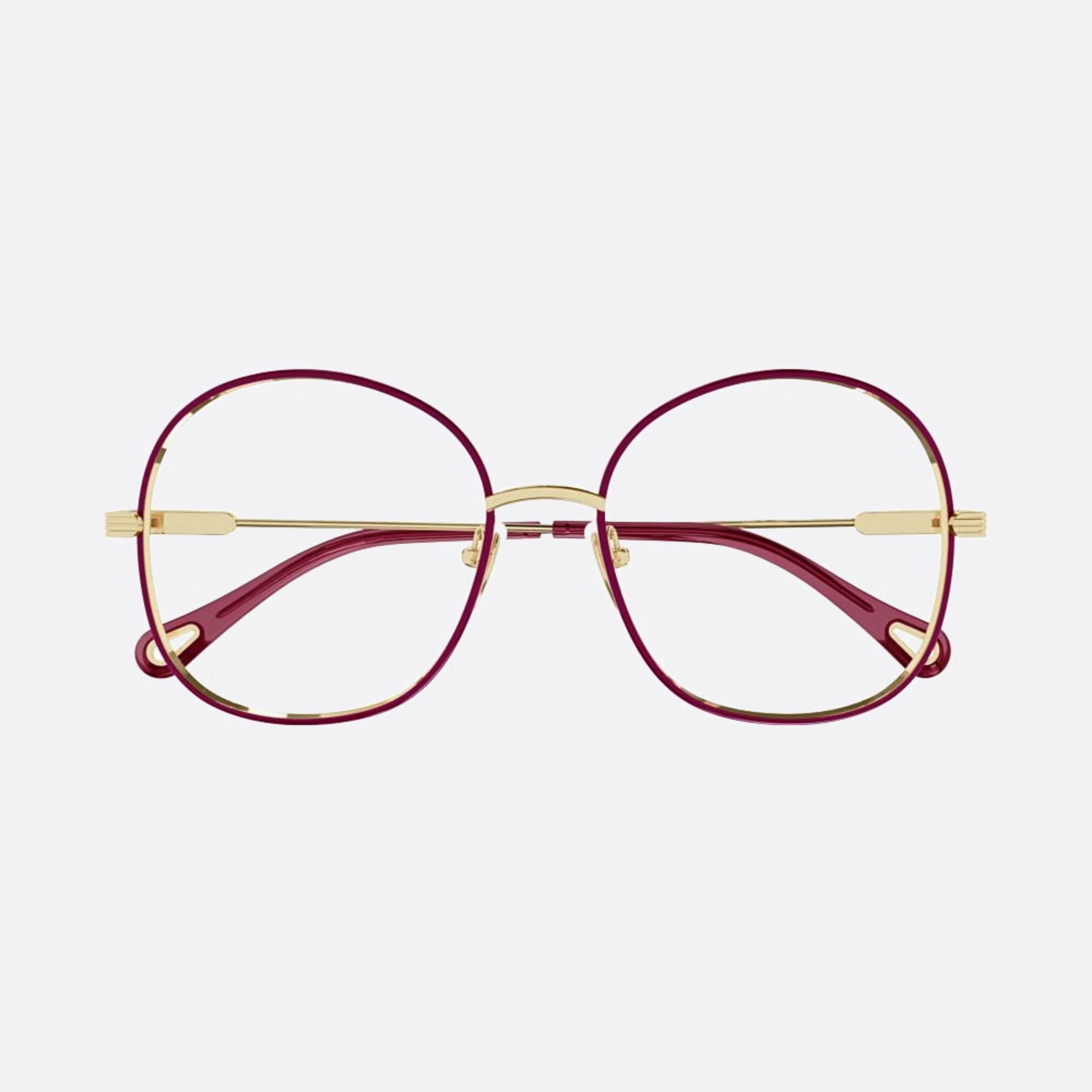 Chloe 55mm Pink Round Women Eyeglasses - Main View