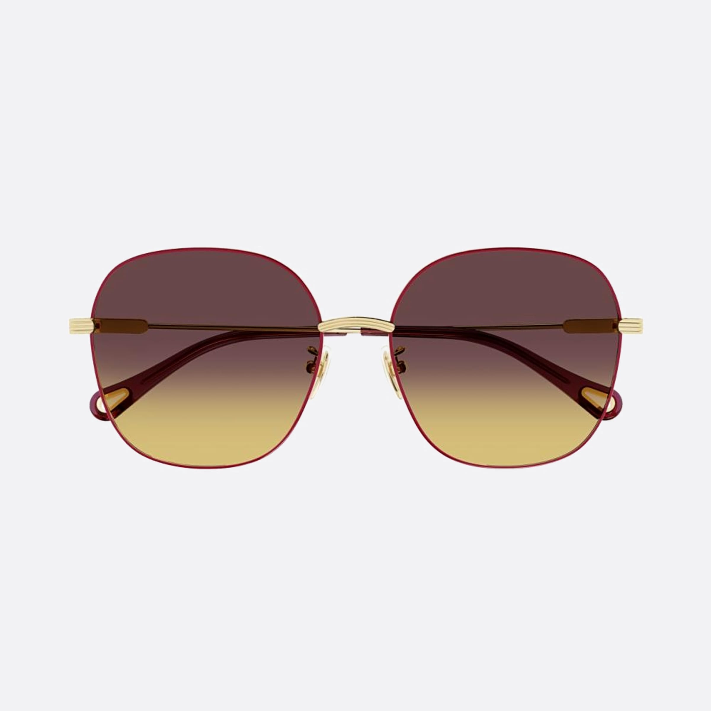 Chloe 59mm Ch0139sa Frt Gold Geometric Women Sunglasses - Main View