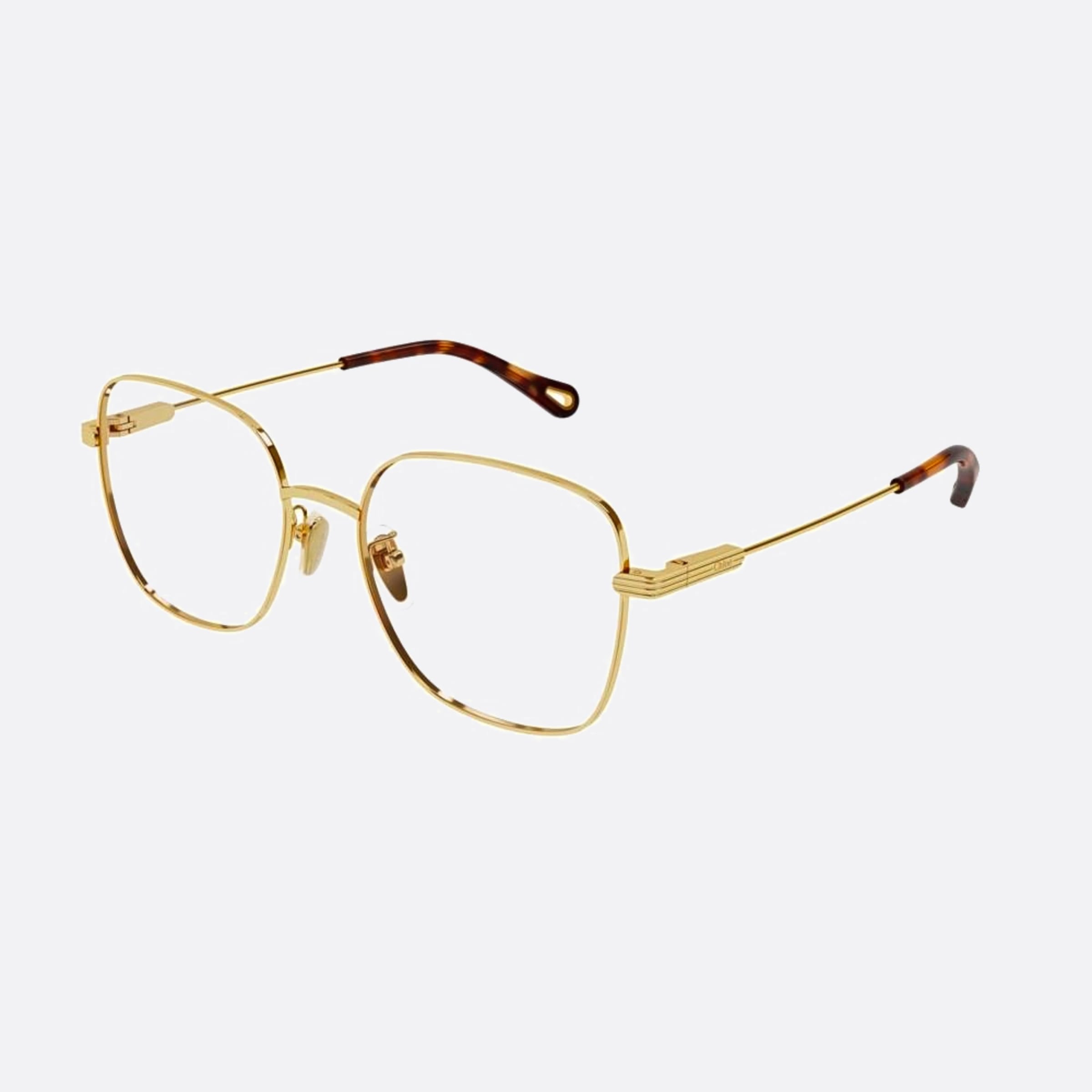 Chloe 54mm Ch0141oa Gold Geometric Women Eyeglasses - Side View