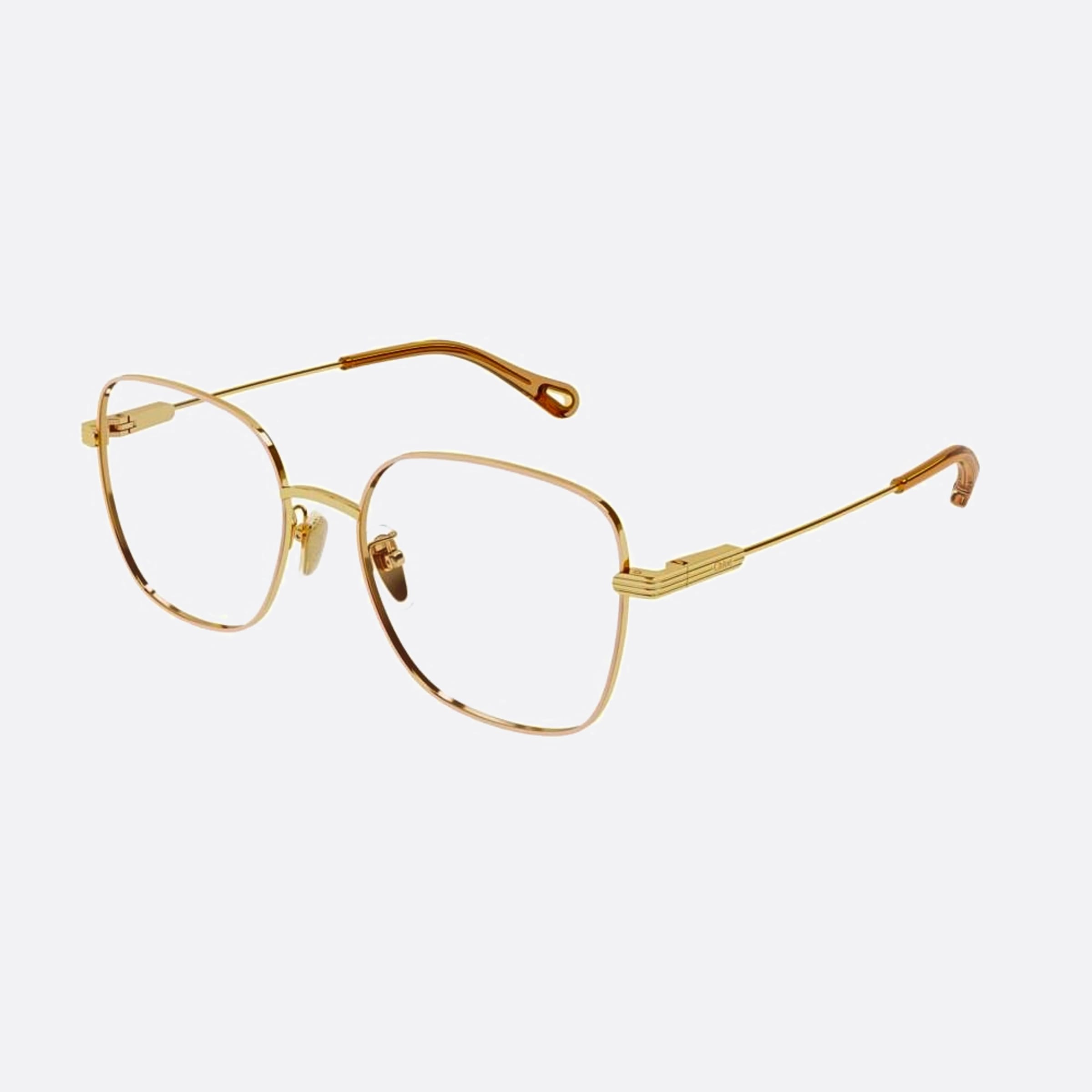 Chloe 54mm Ch0141oa Gold Geometric Women Eyeglasses - Side View