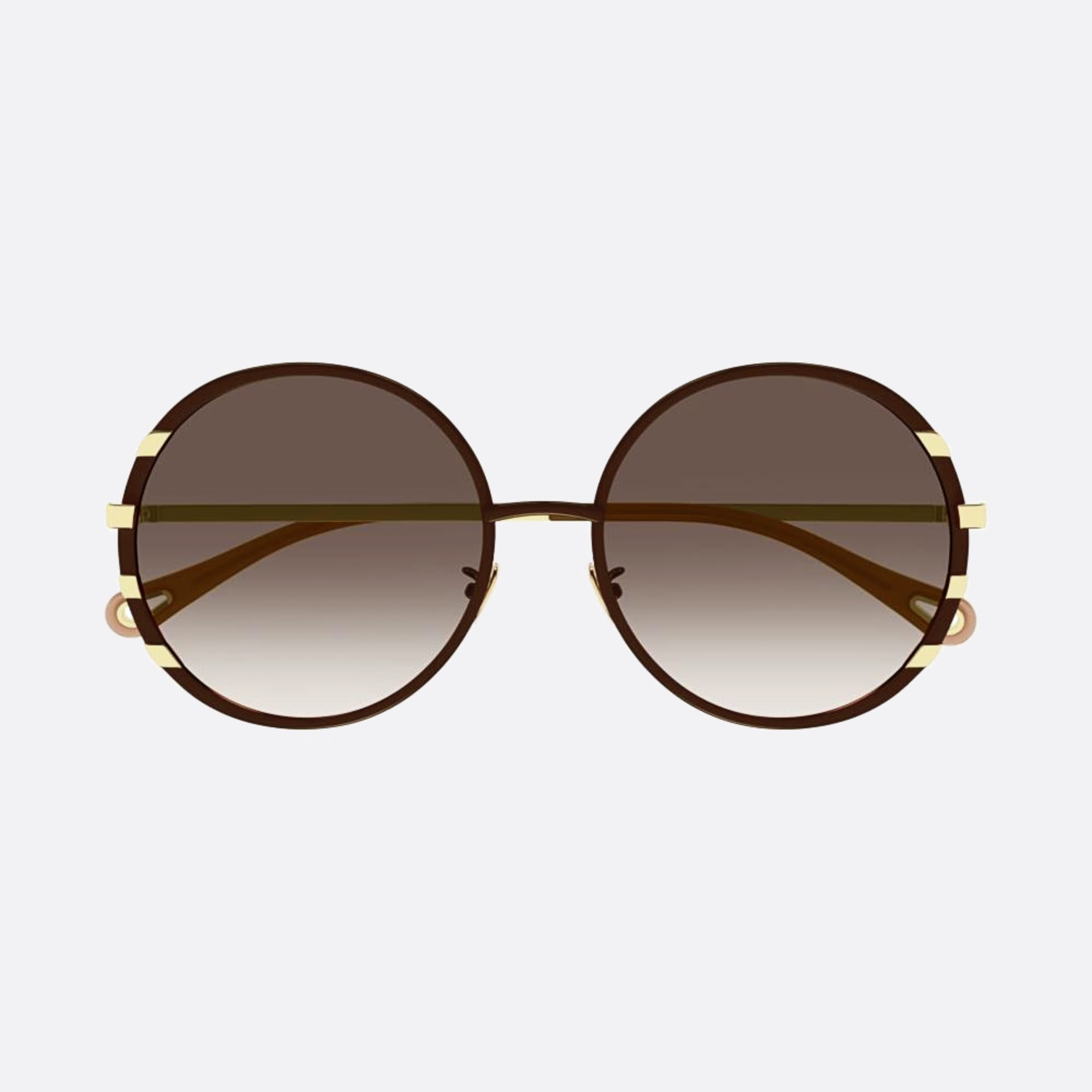 Chloe 58mm Brown Round Women Sunglasses - Main View