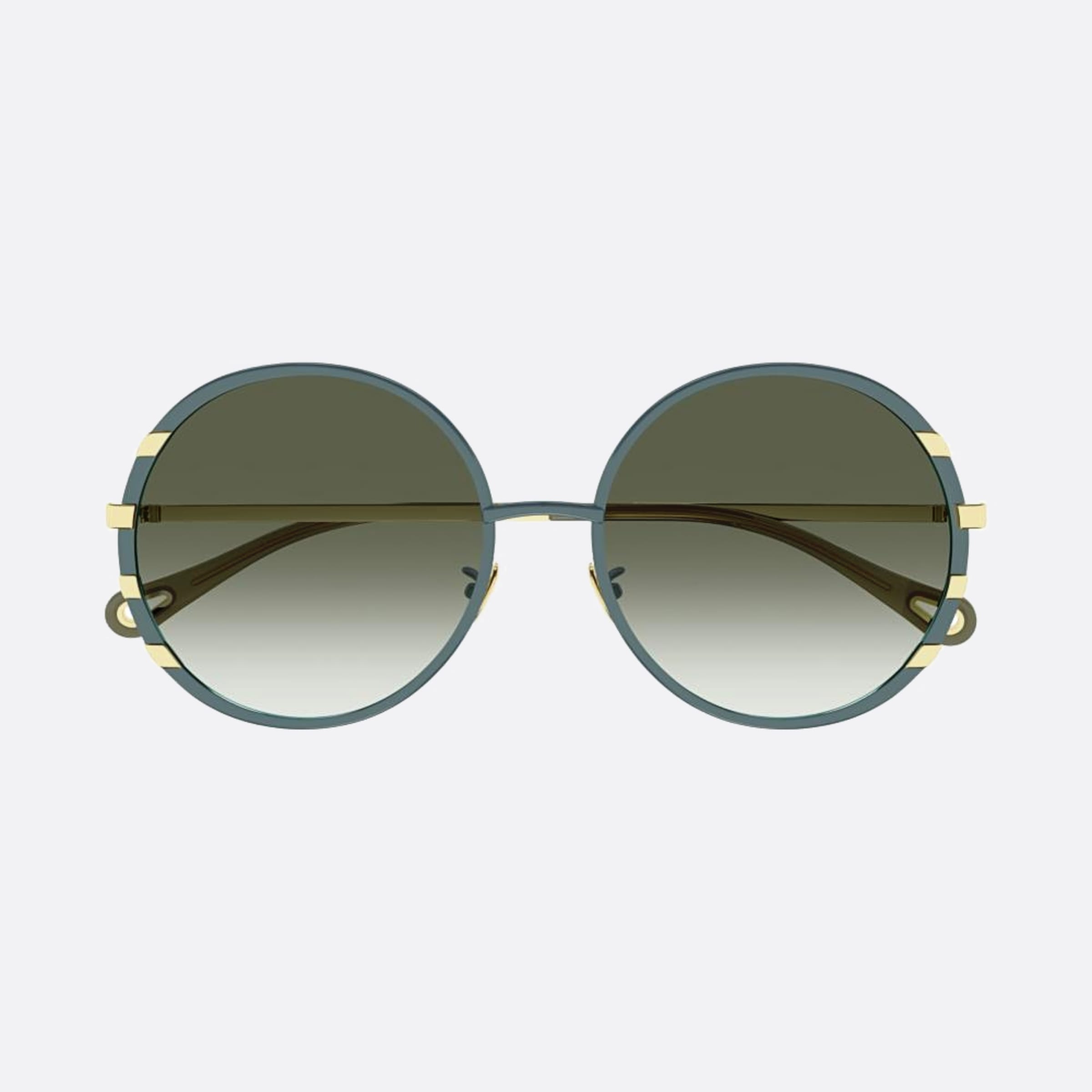Chloe 58mm Green Round Women Sunglasses - Main View