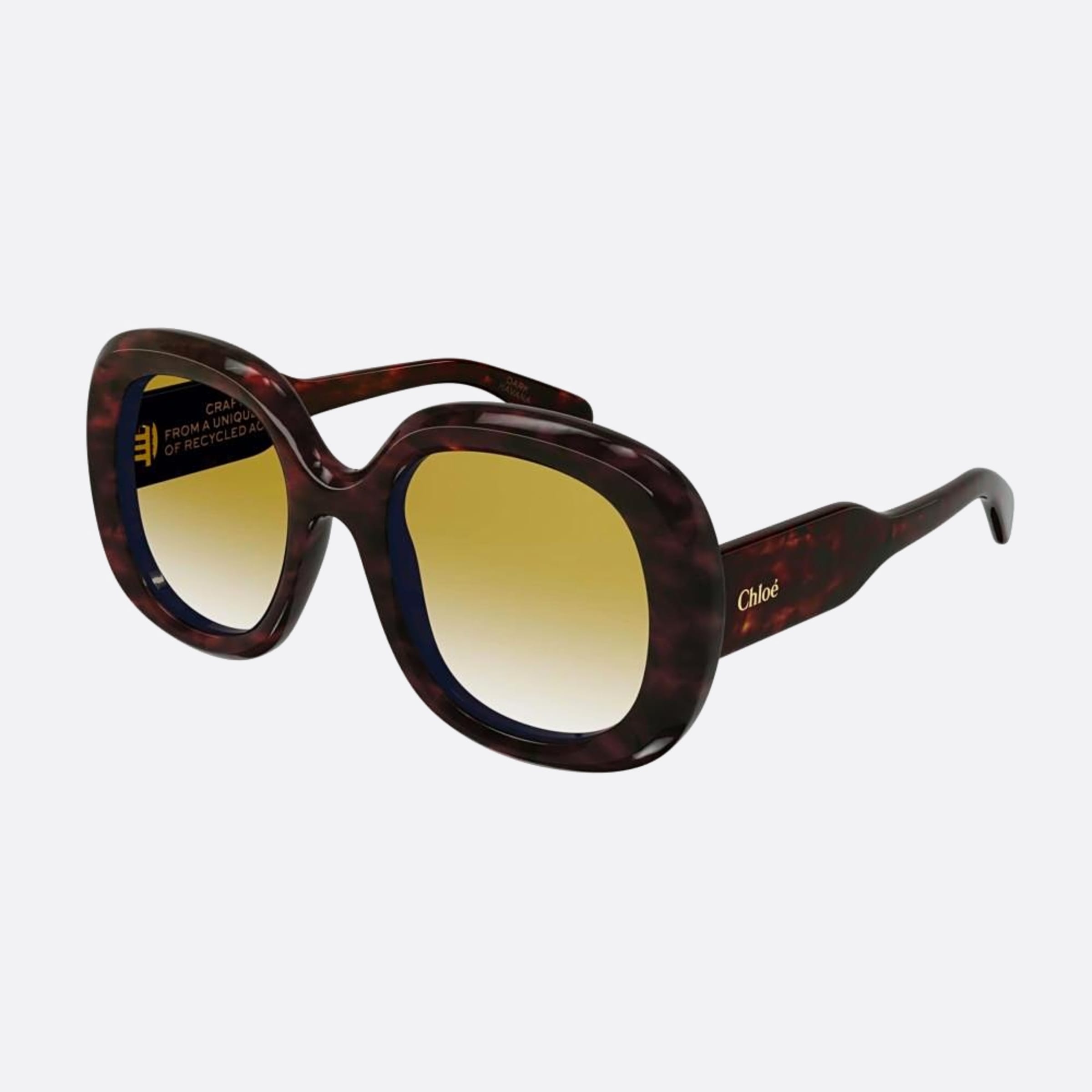 Chloe 54mm Sel Havana Oversize Women Sunglasses - Side View