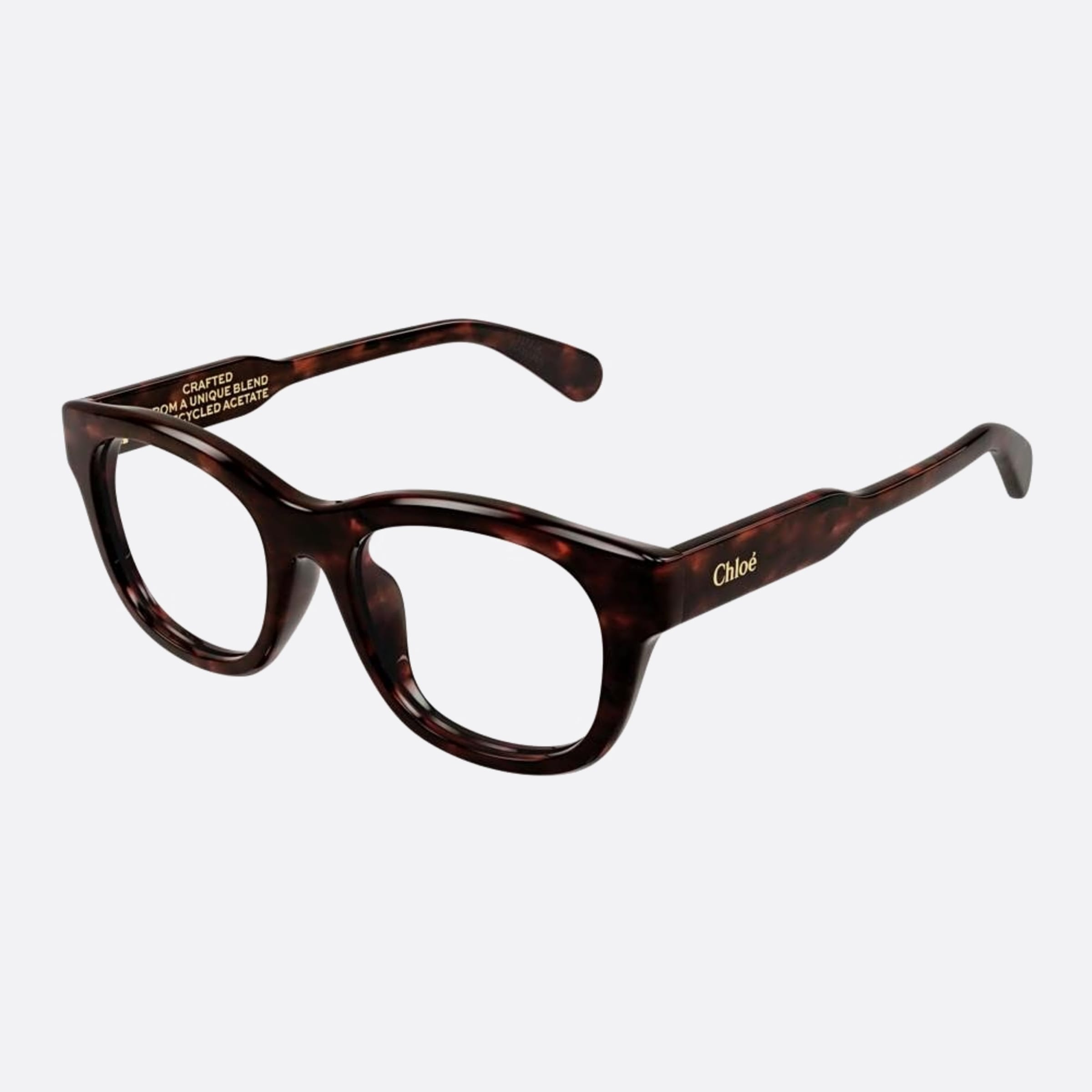 Chloe 50mm Ch0157oa Havana Geometric Women Eyeglasses - Side View