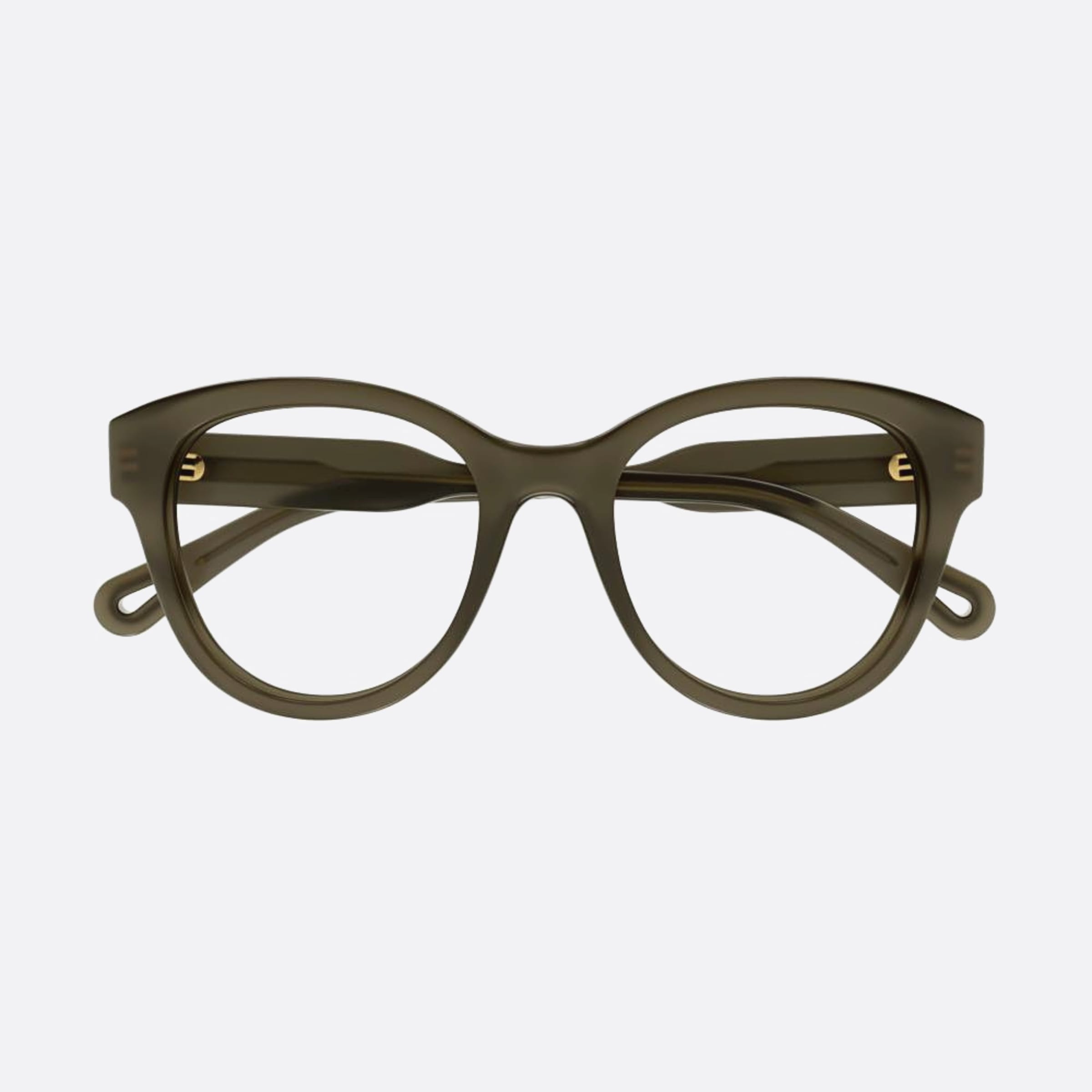 Chloe 53mm Green Round Women Eyeglasses - Main View