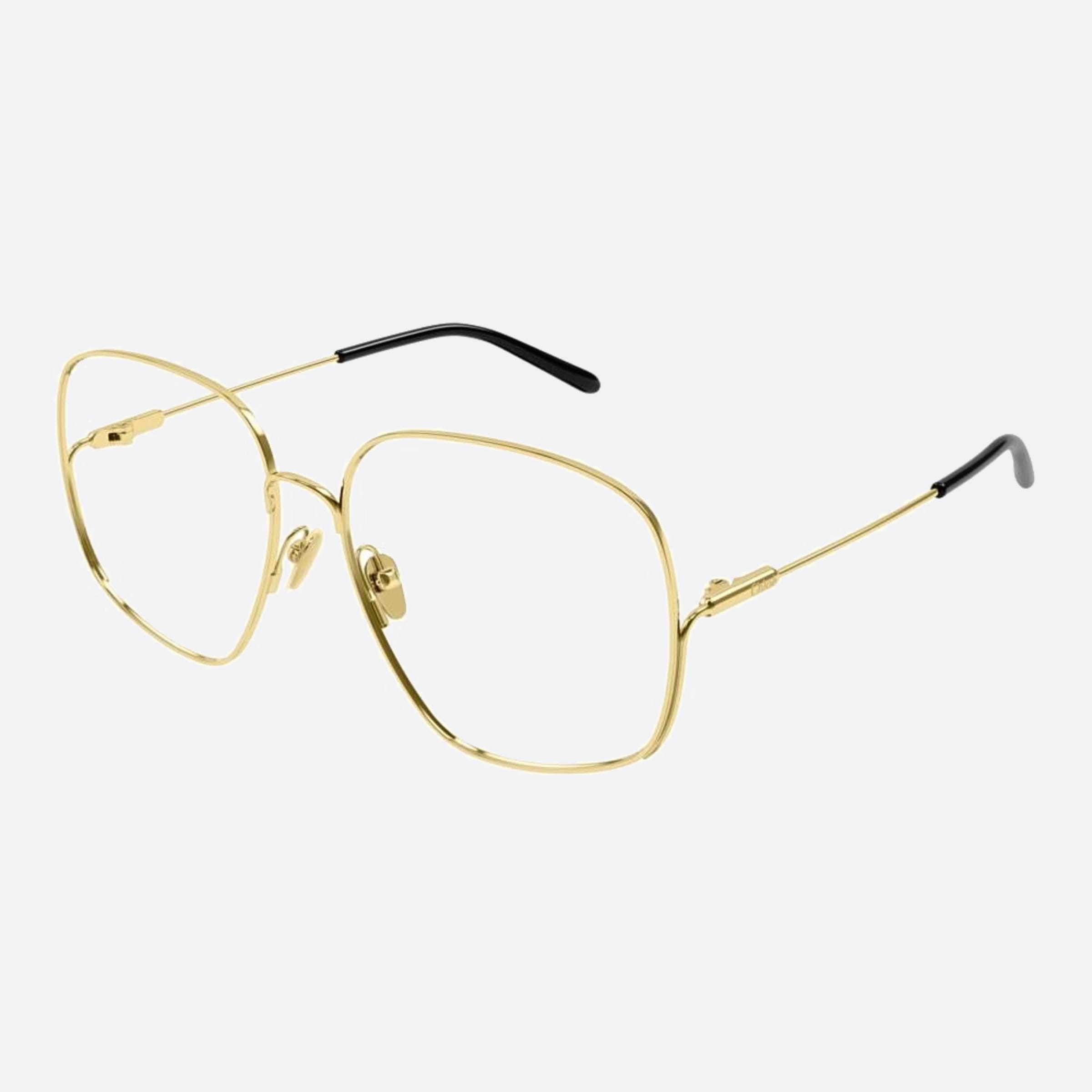 Chloe 58mm Gold Geometric Women Eyeglasses - Side View