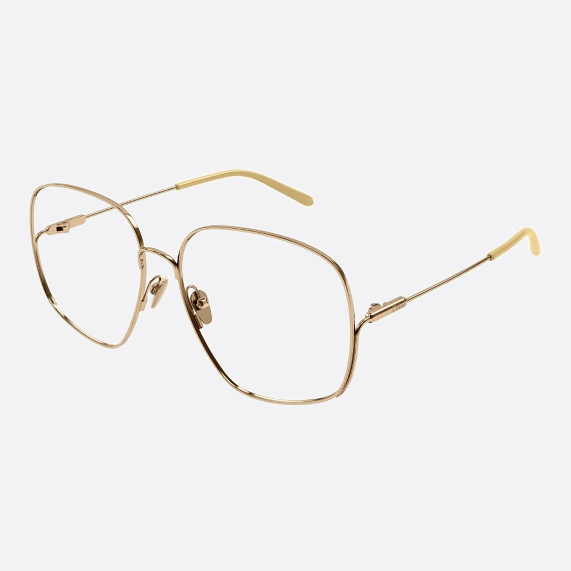 Chloe 58mm Gold Geometric Women Eyeglasses - Side View