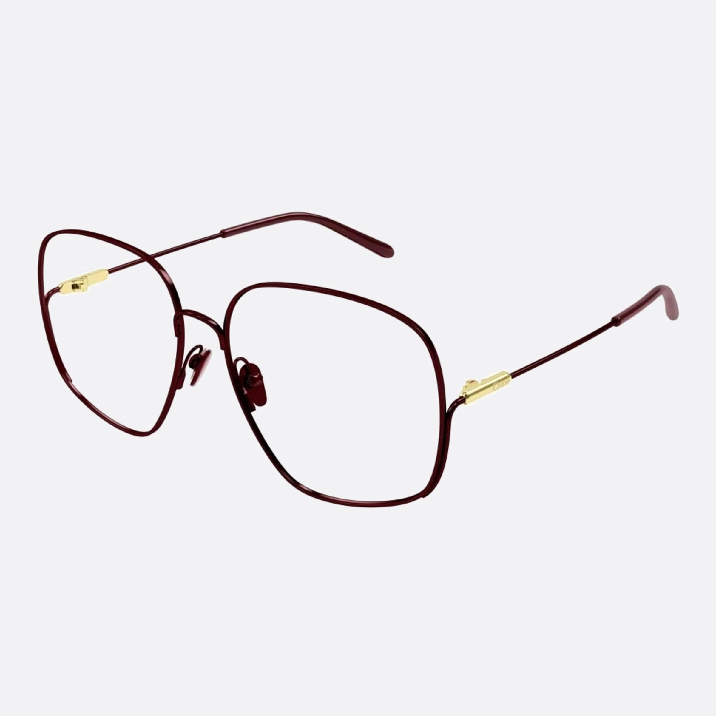 Chloe 58mm Cer Red Geometric Women Eyeglasses - Side View