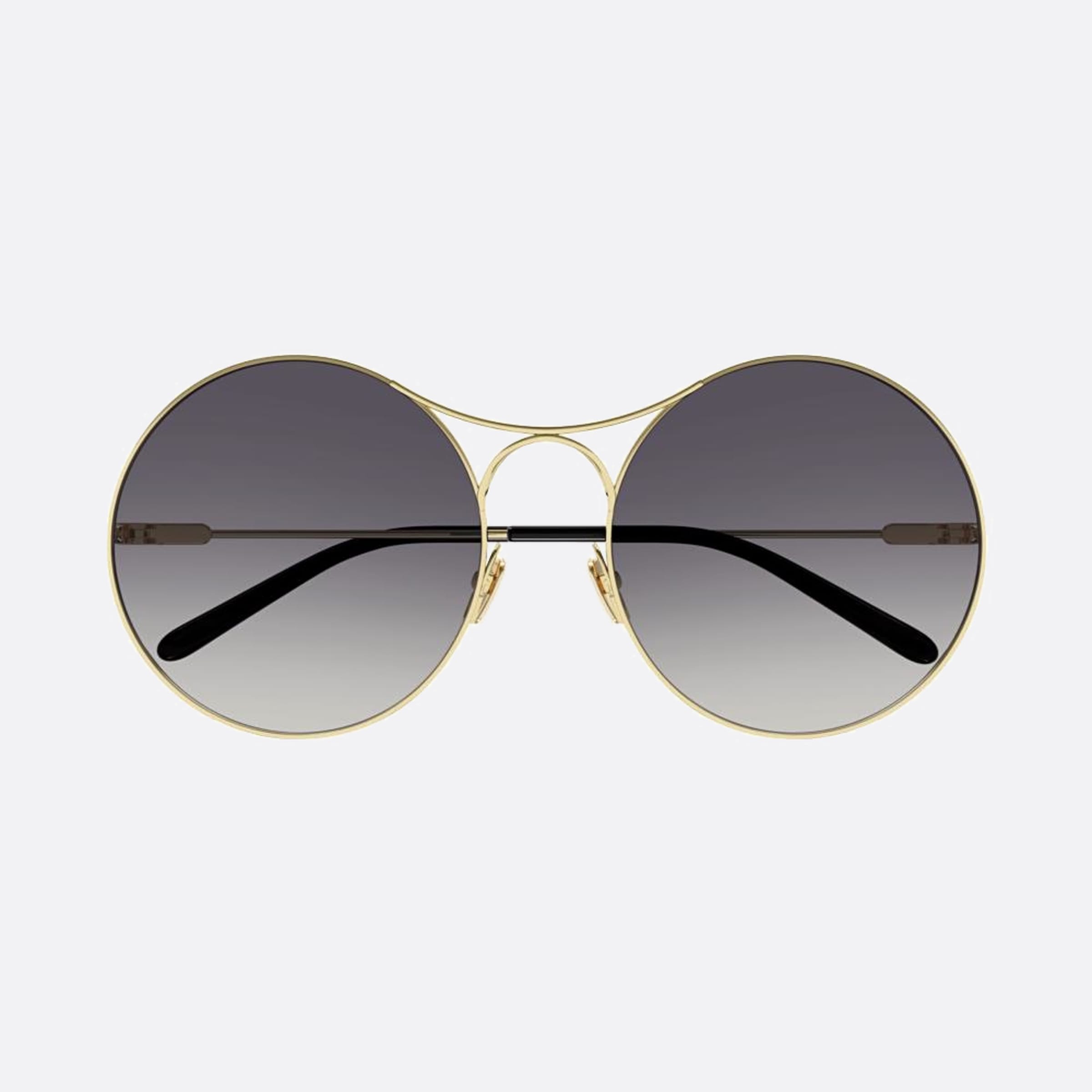 Chloe 58mm Bgt Gold Round Women Sunglasses - Main View