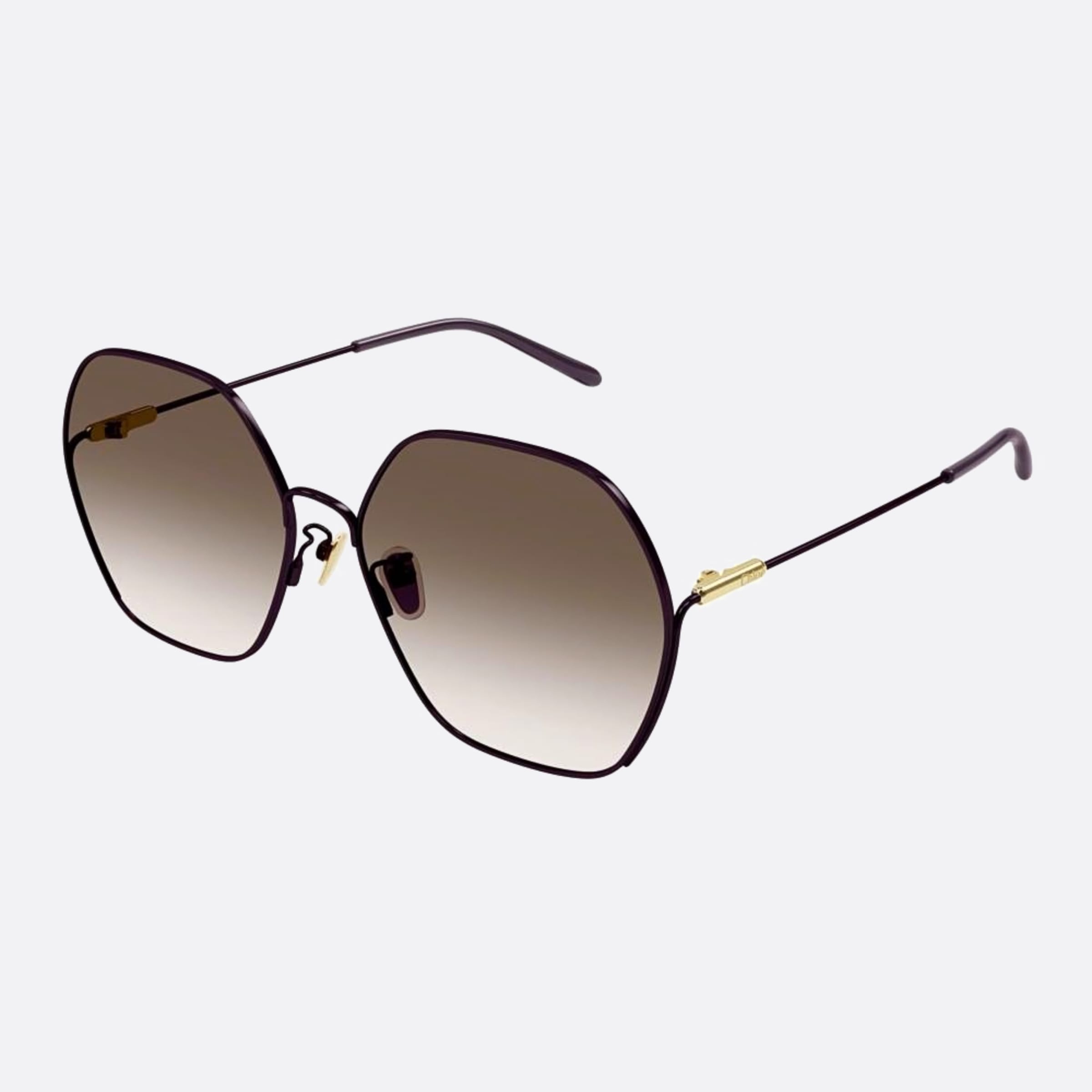 Chloe 61mm Ch0169sa Blue Geometric Women Sunglasses - Side View
