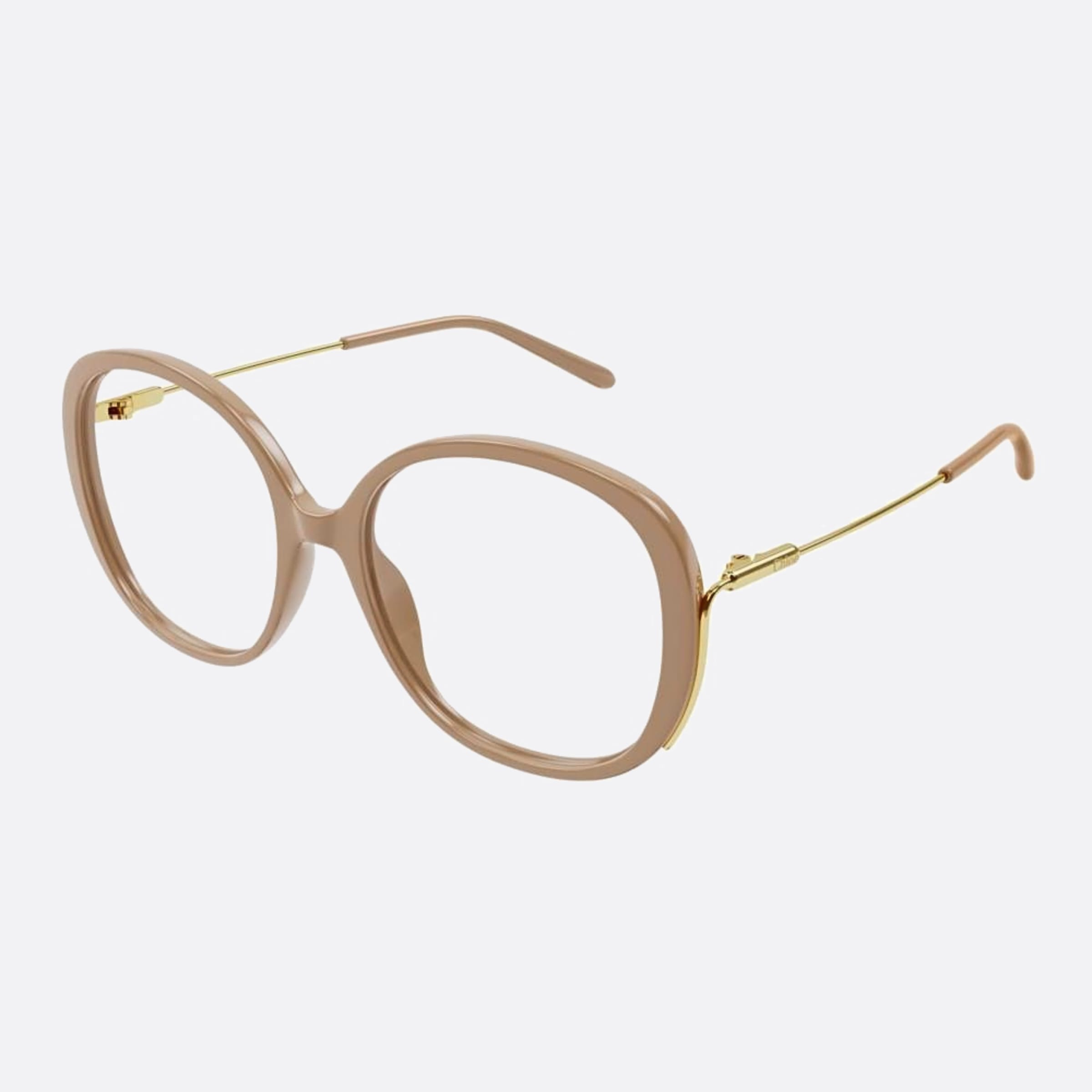 Chloe 55mm Brown Oversize Women Eyeglasses - Side View