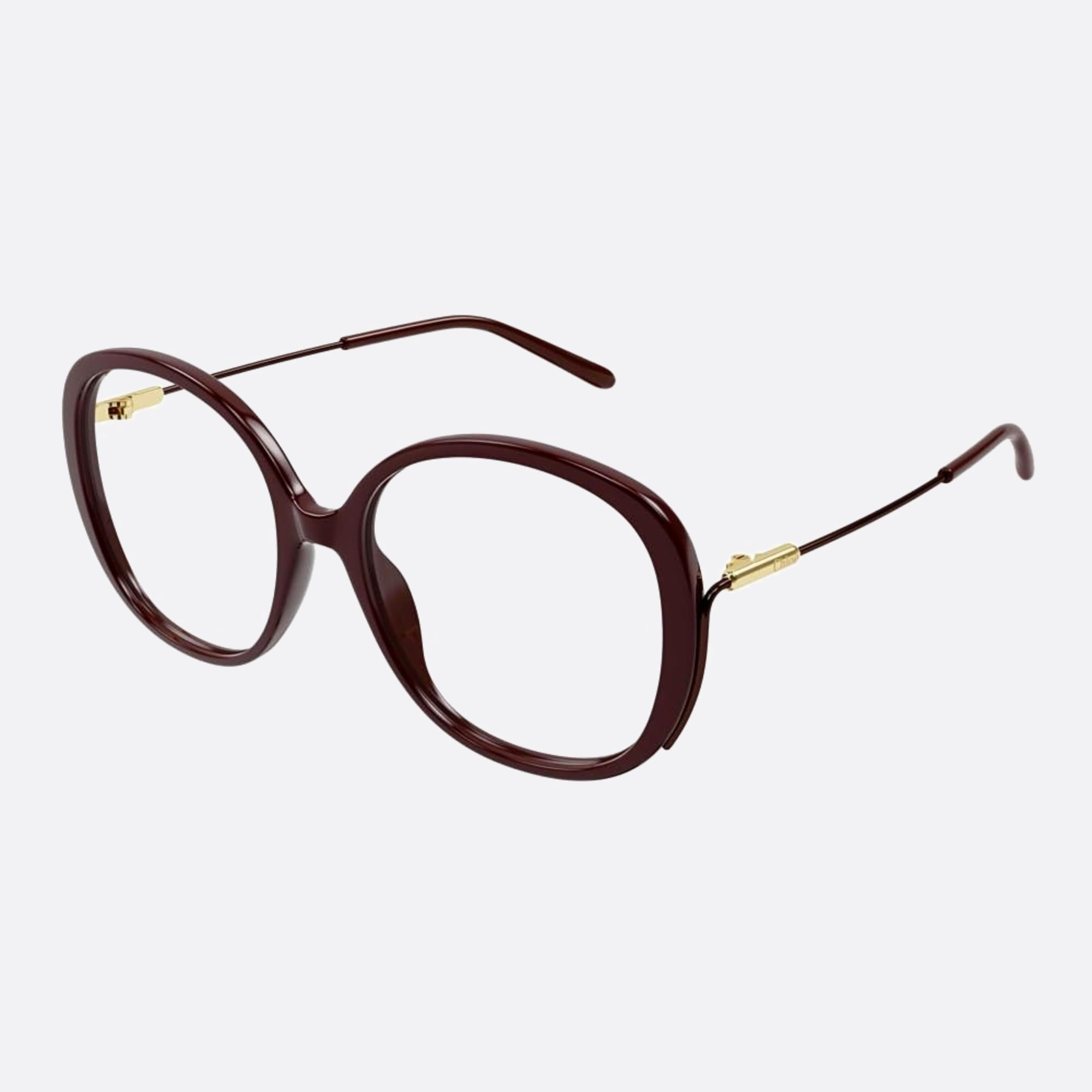 Chloe 55mm Red Oversize Women Eyeglasses - Side View